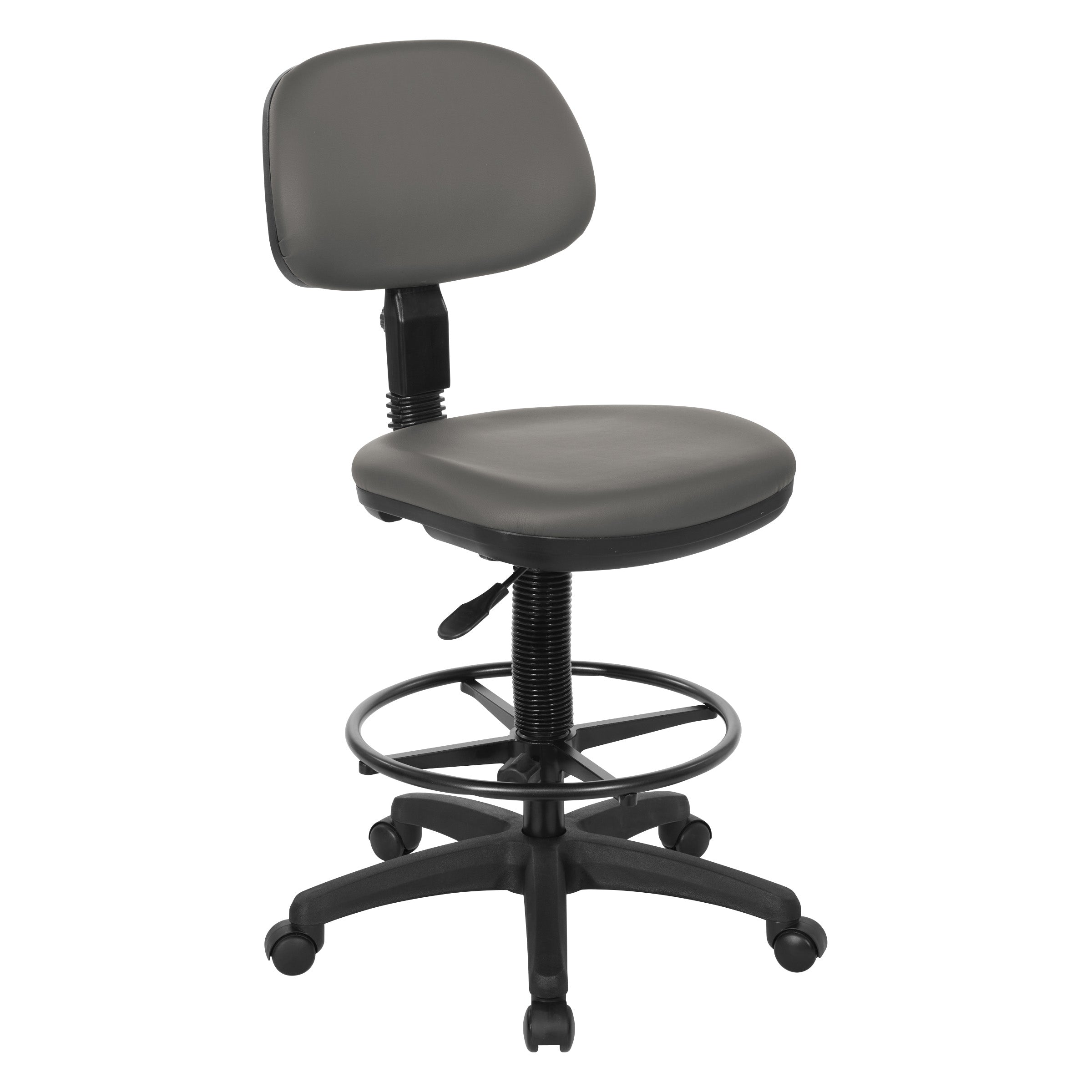 Sculptured Seat and Back Custom Dillon Fabric Drafting Chair - Dillon Steel
