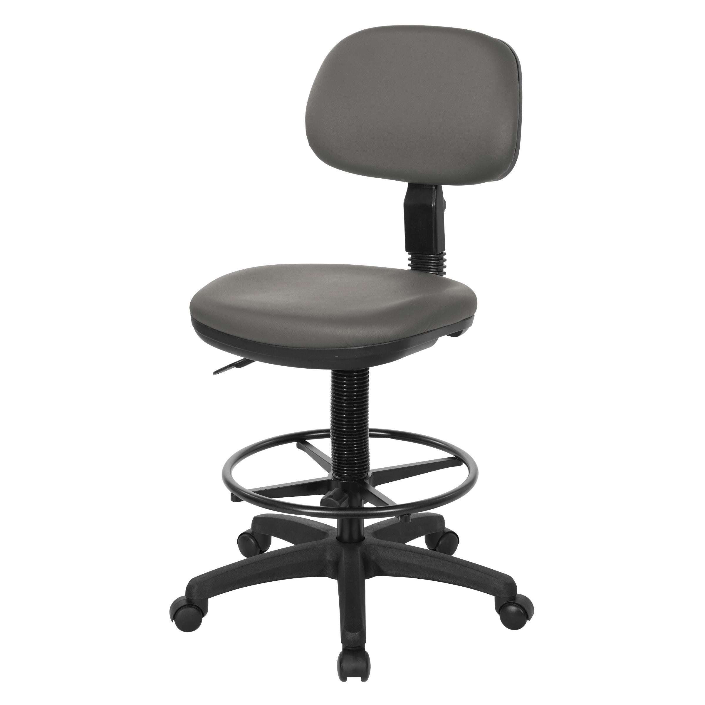 Sculptured Seat and Back Custom Dillon Fabric Drafting Chair - Dillon Steel