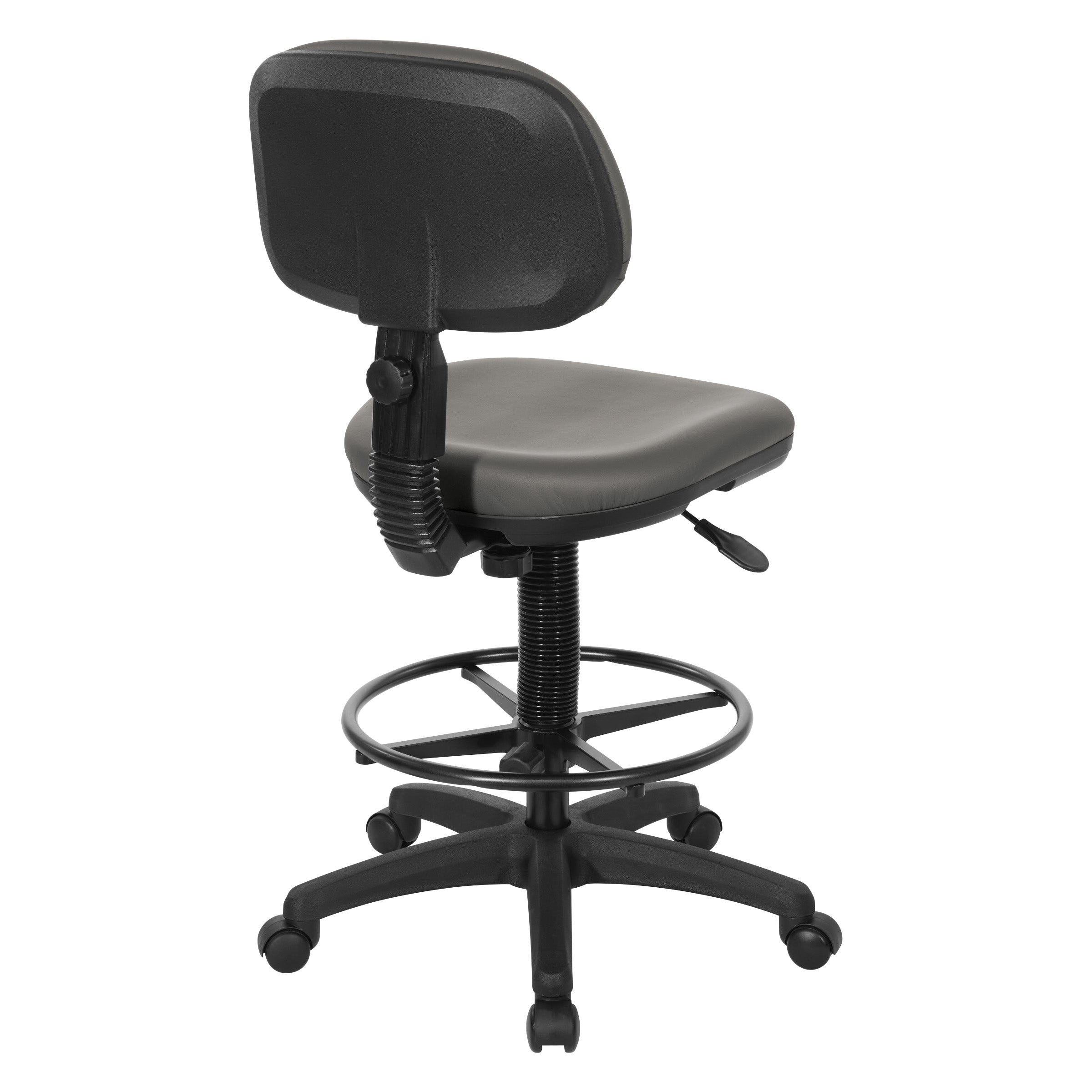 Sculptured Seat and Back Custom Dillon Fabric Drafting Chair - Dillon Steel