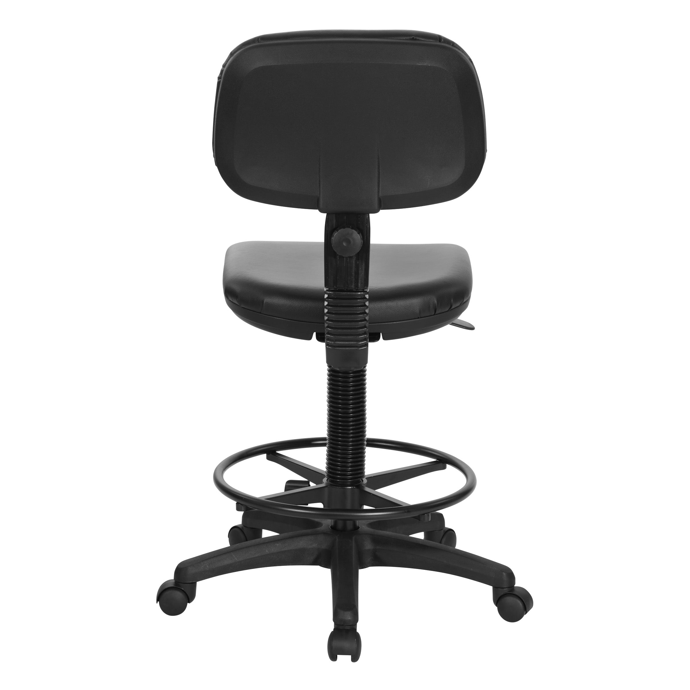 Sculptured Vinyl Drafting Chair - Black
