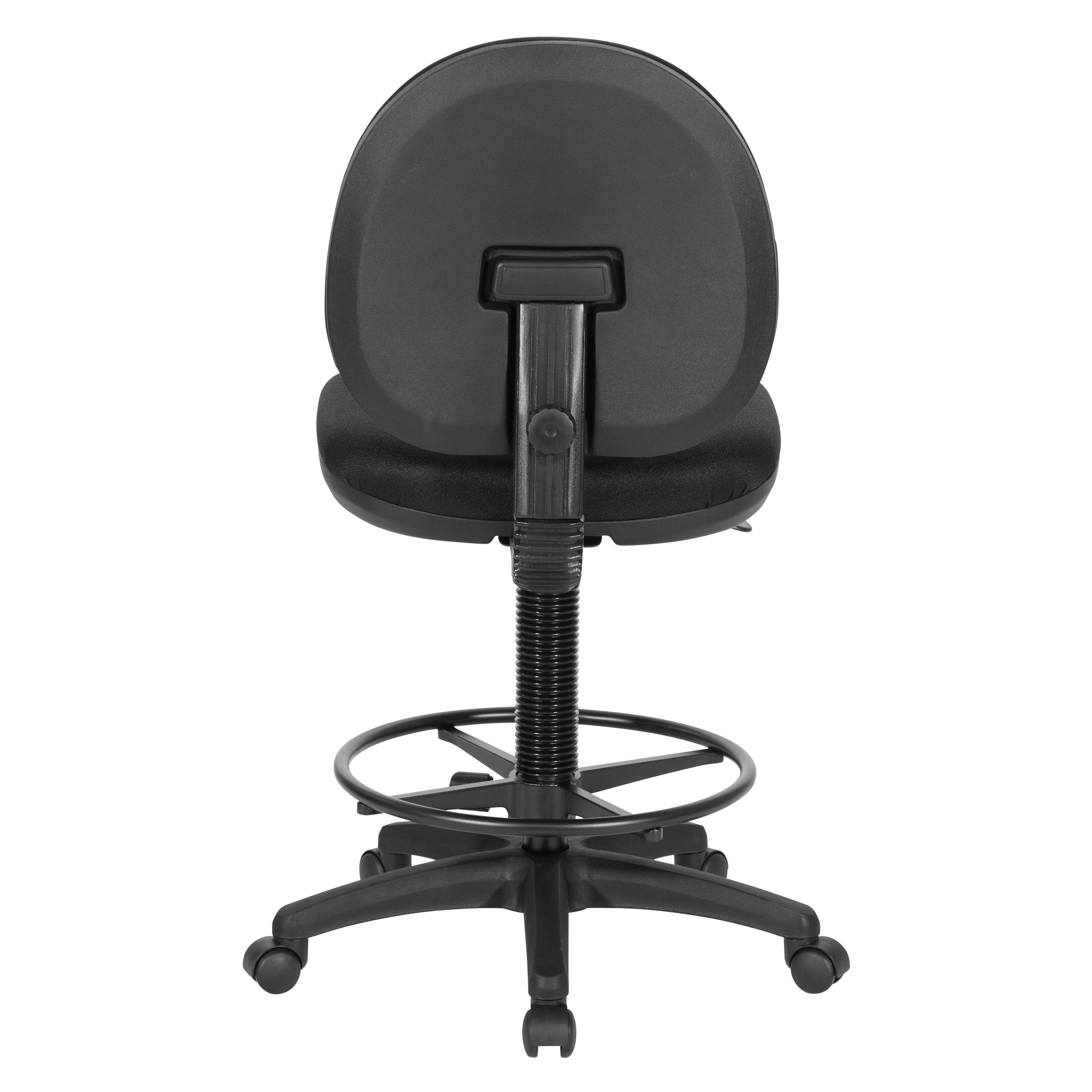 Sculptured Seat and Back Drafting Chair - Black