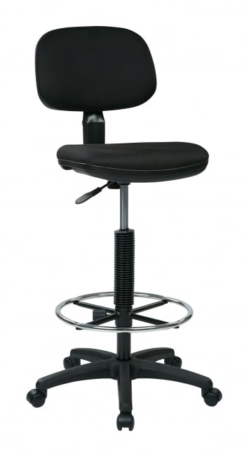 Sculptured Seat and Back Drafting Chair - Custom C Grade Fabric