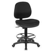 Contemporary Drafting Chair with Flex Back - Custom C Grade Fabric