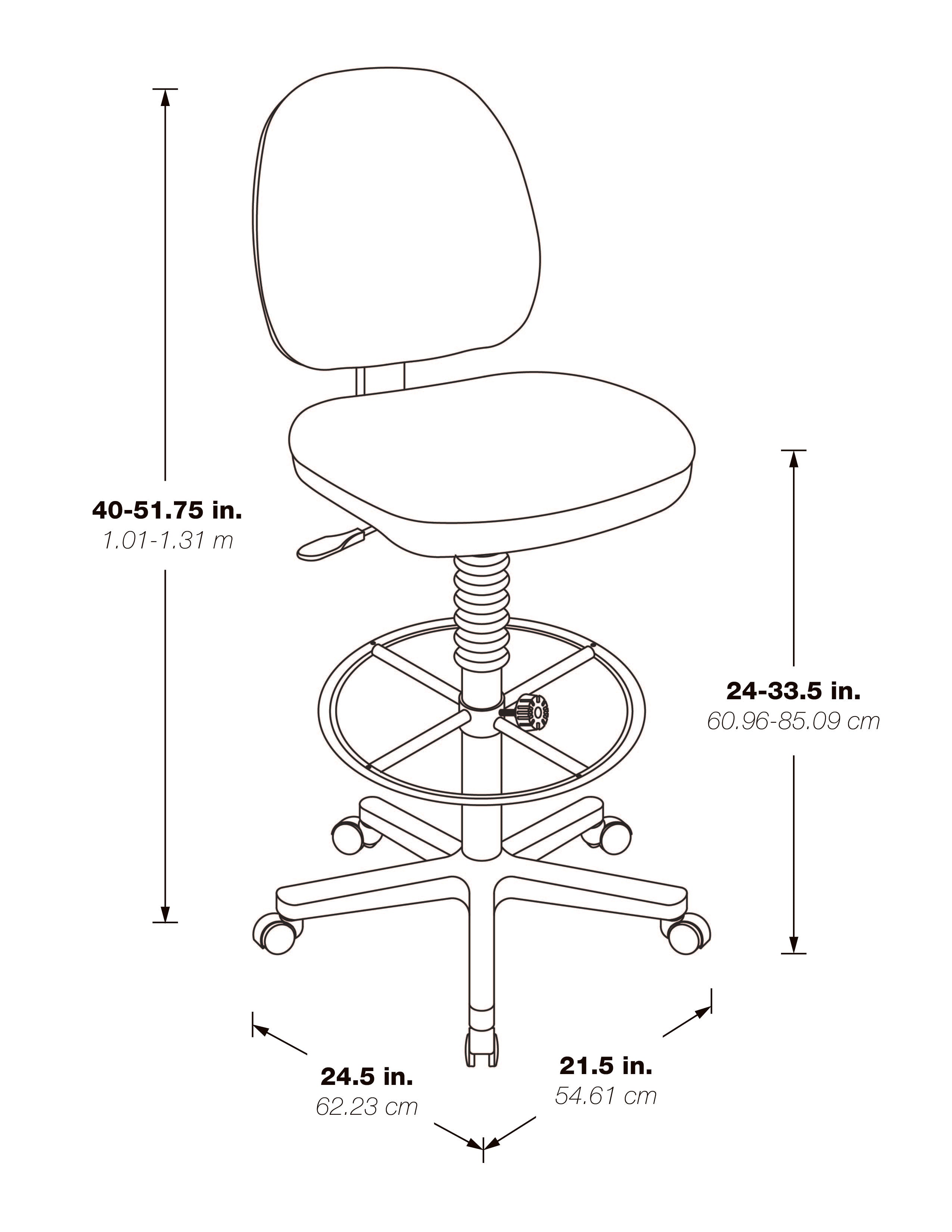 Contemporary Drafting Chair with Flex Back - Custom C Grade Fabric