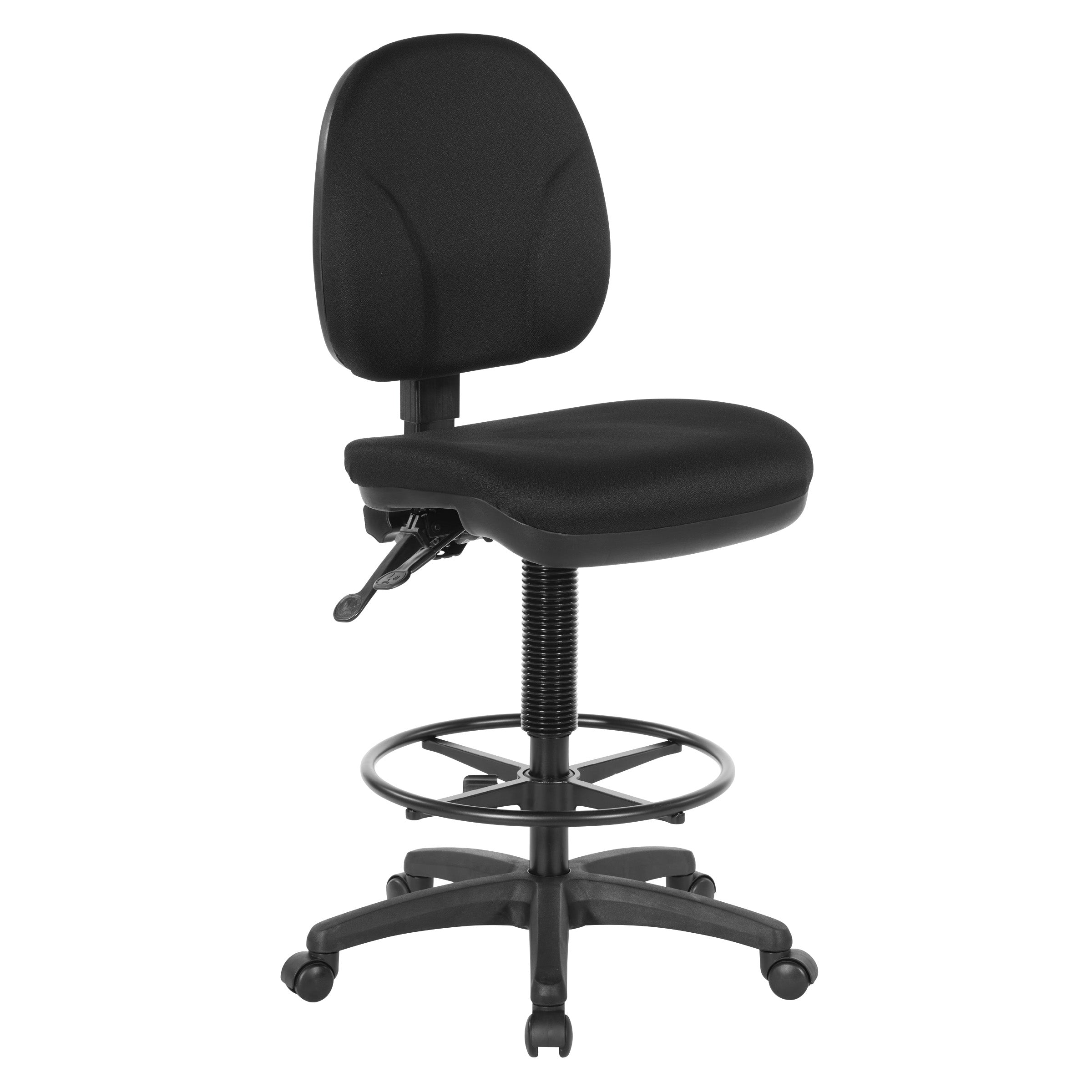 Deluxe Ergonomic Drafting Chair - Black