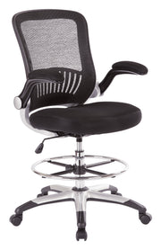 Mesh Back Drafting Chair - Black