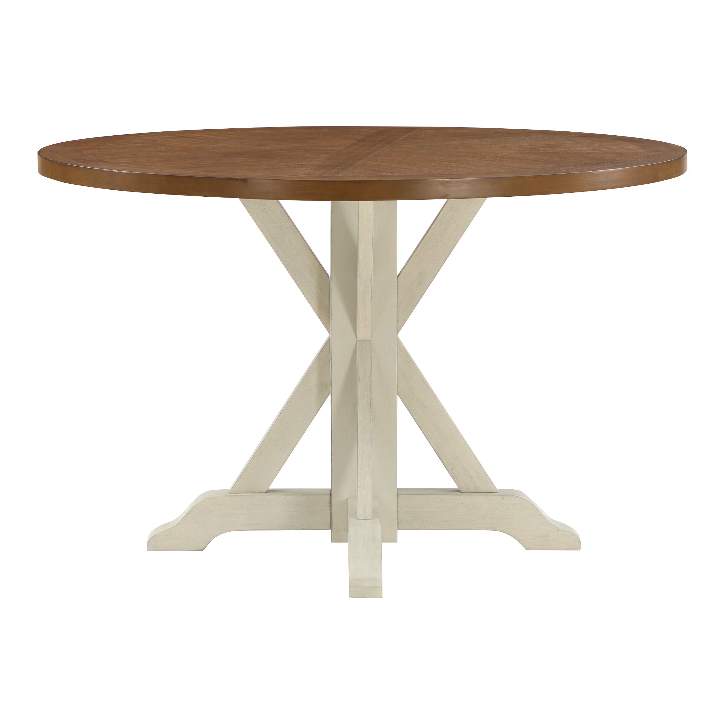 5 Piece Flower Dining Set  - Natural/White
