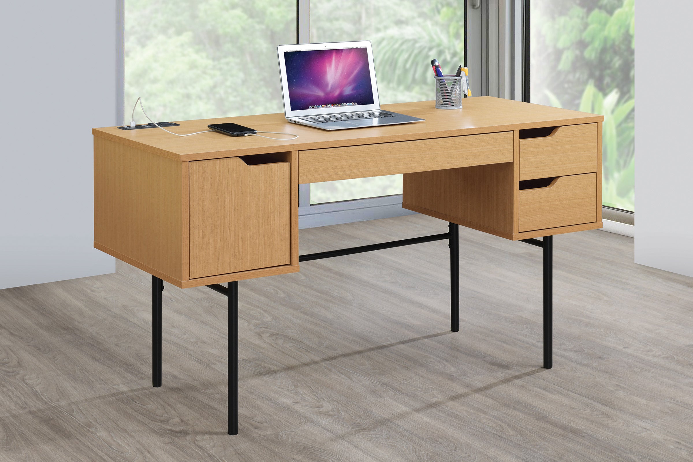 Denmark Executive Desk - Natural
