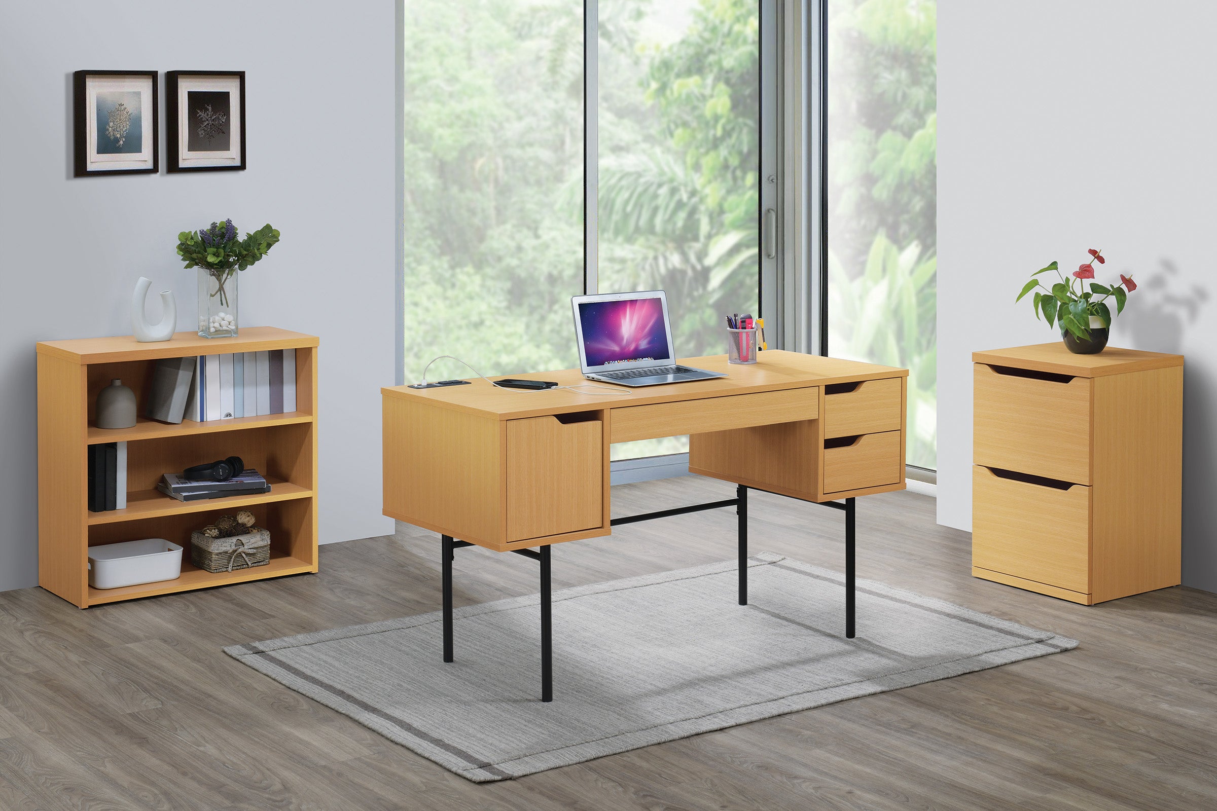 Denmark Executive Desk - Natural