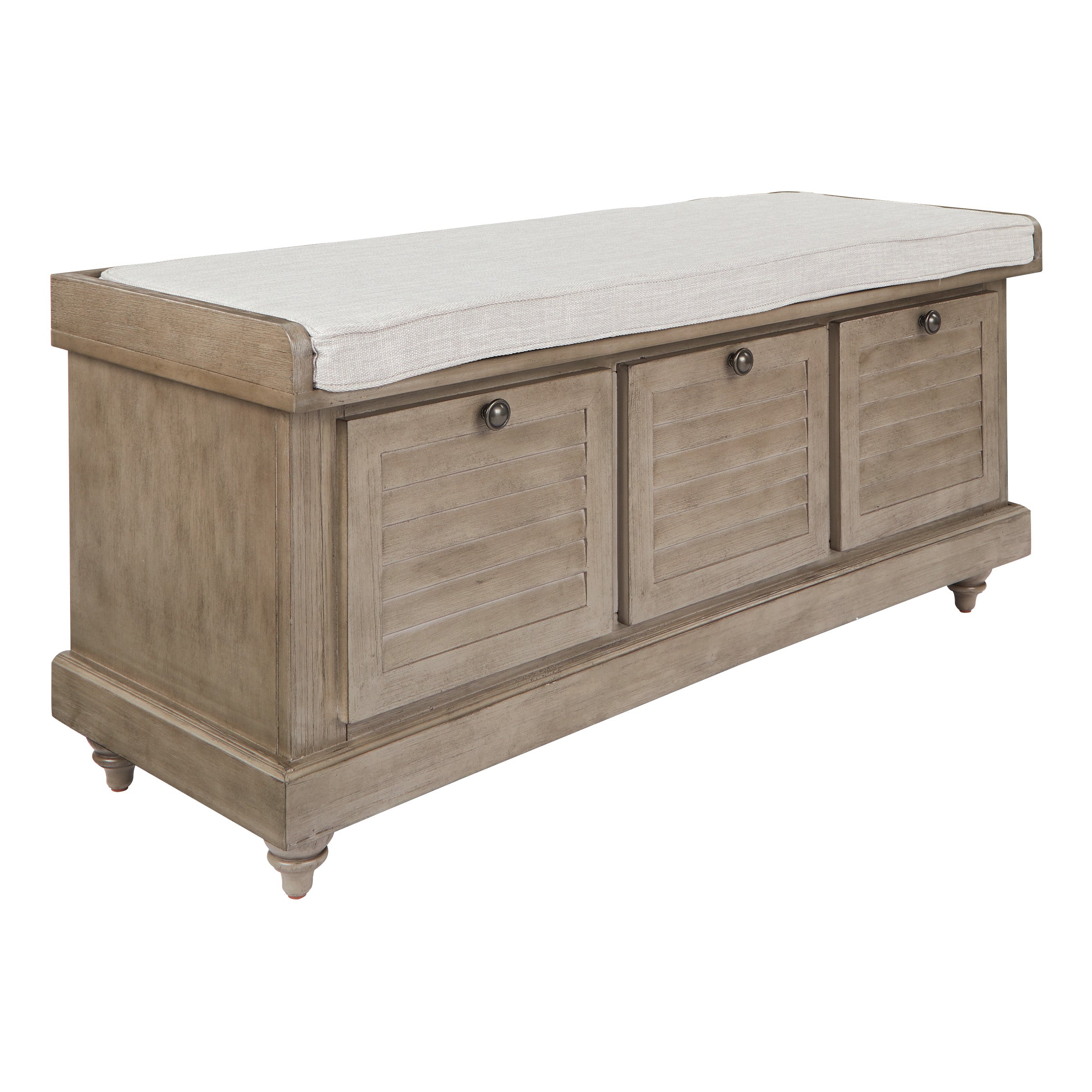 Dover Storage Bench - Antique Grey