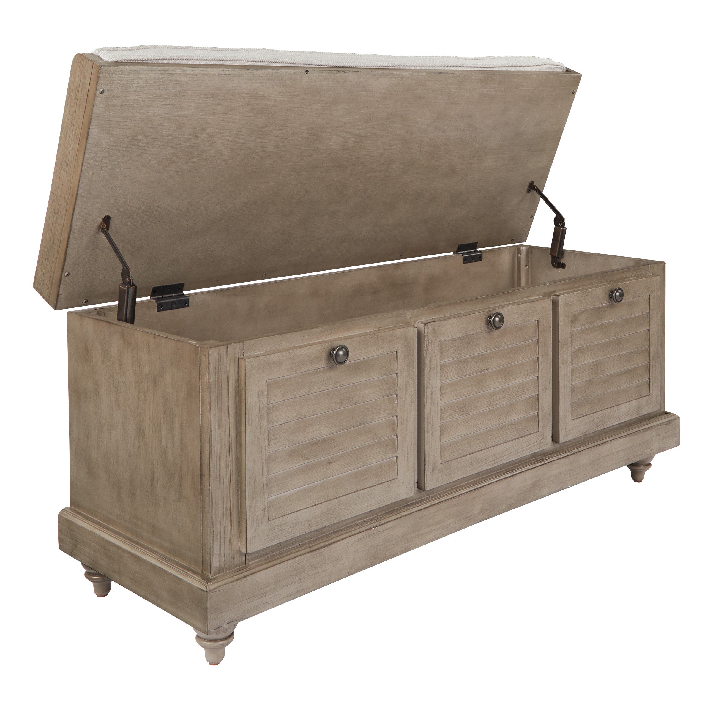 Dover Storage Bench - Antique Grey