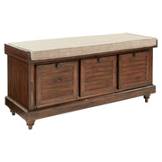 Dover Storage Bench - Distressed Brown