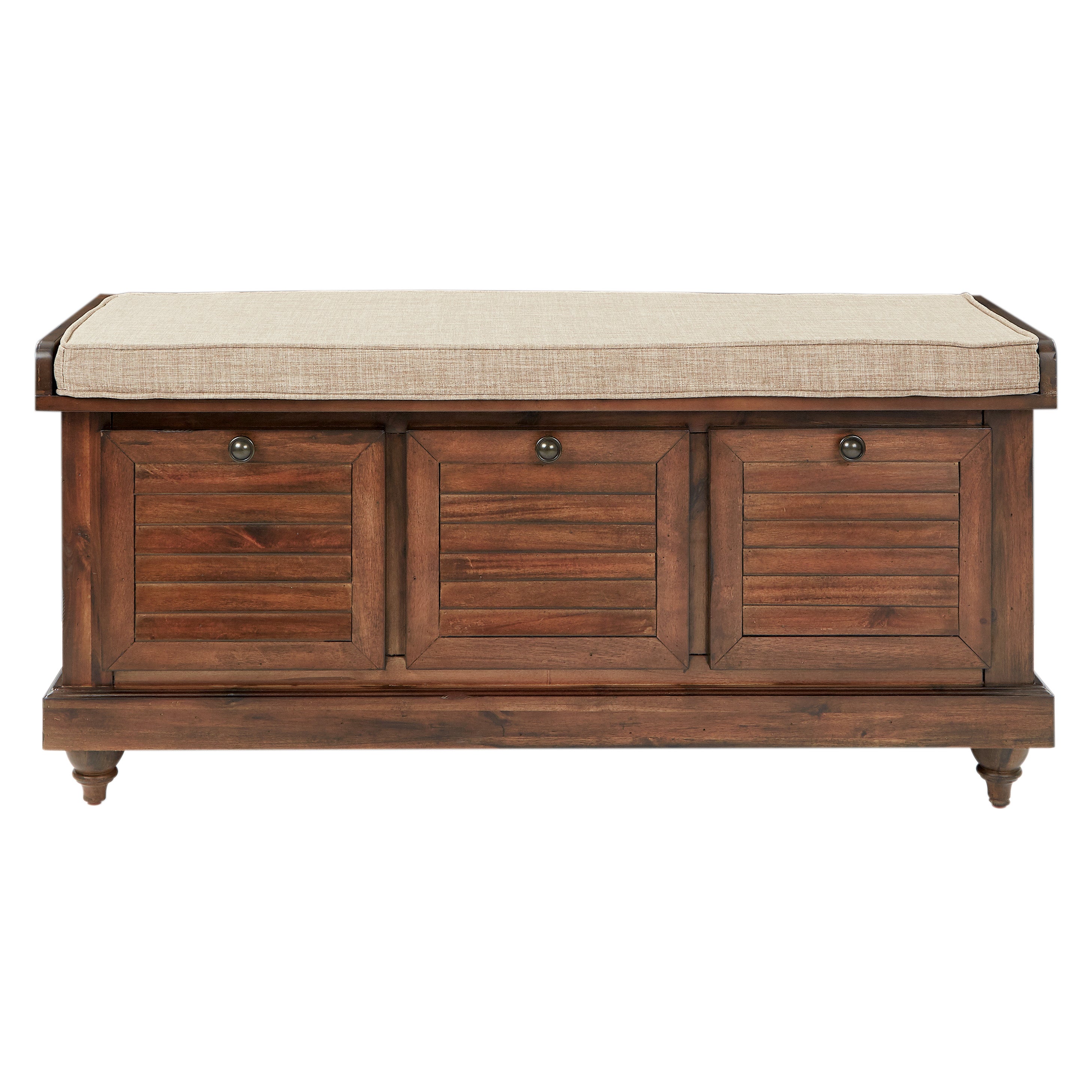 Dover Storage Bench - Distressed Brown