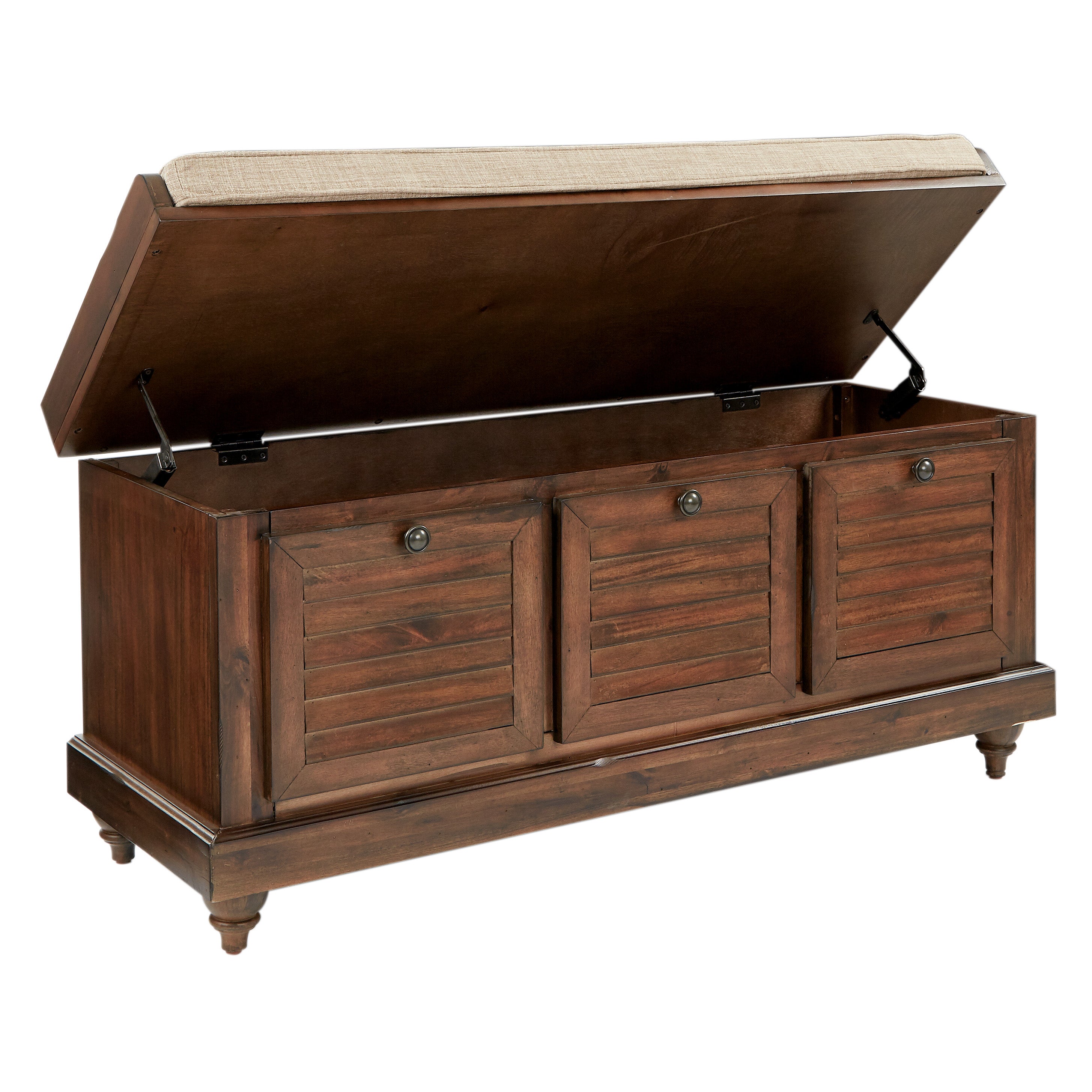 Dover Storage Bench - Distressed Brown