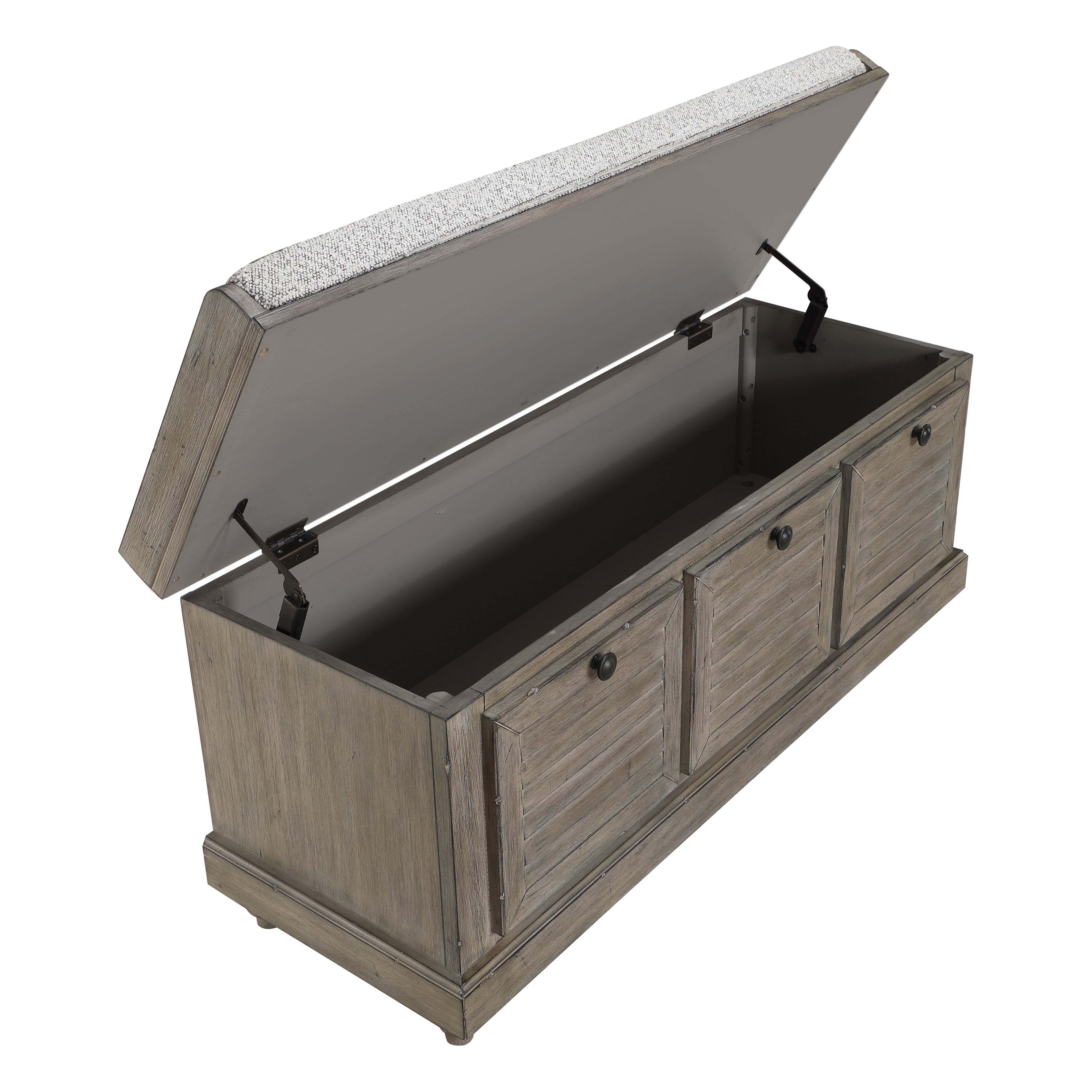 Dover Storage Bench - GoldStone/Salt and Pepper