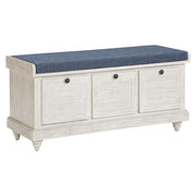 Dover Storage Bench - White/Navy