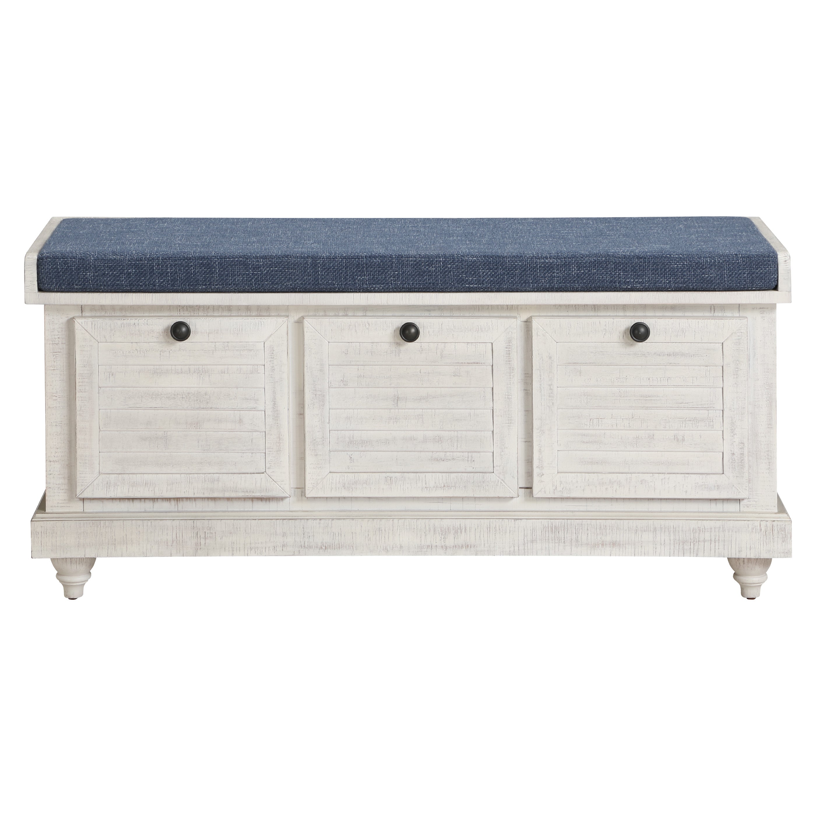 Dover Storage Bench - White/Navy