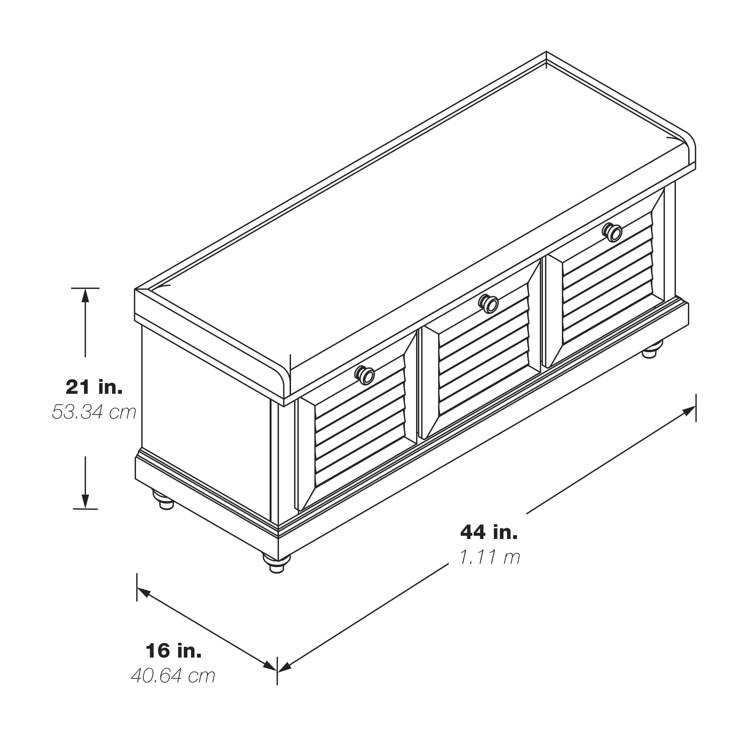 Dover Storage Bench - White Wash