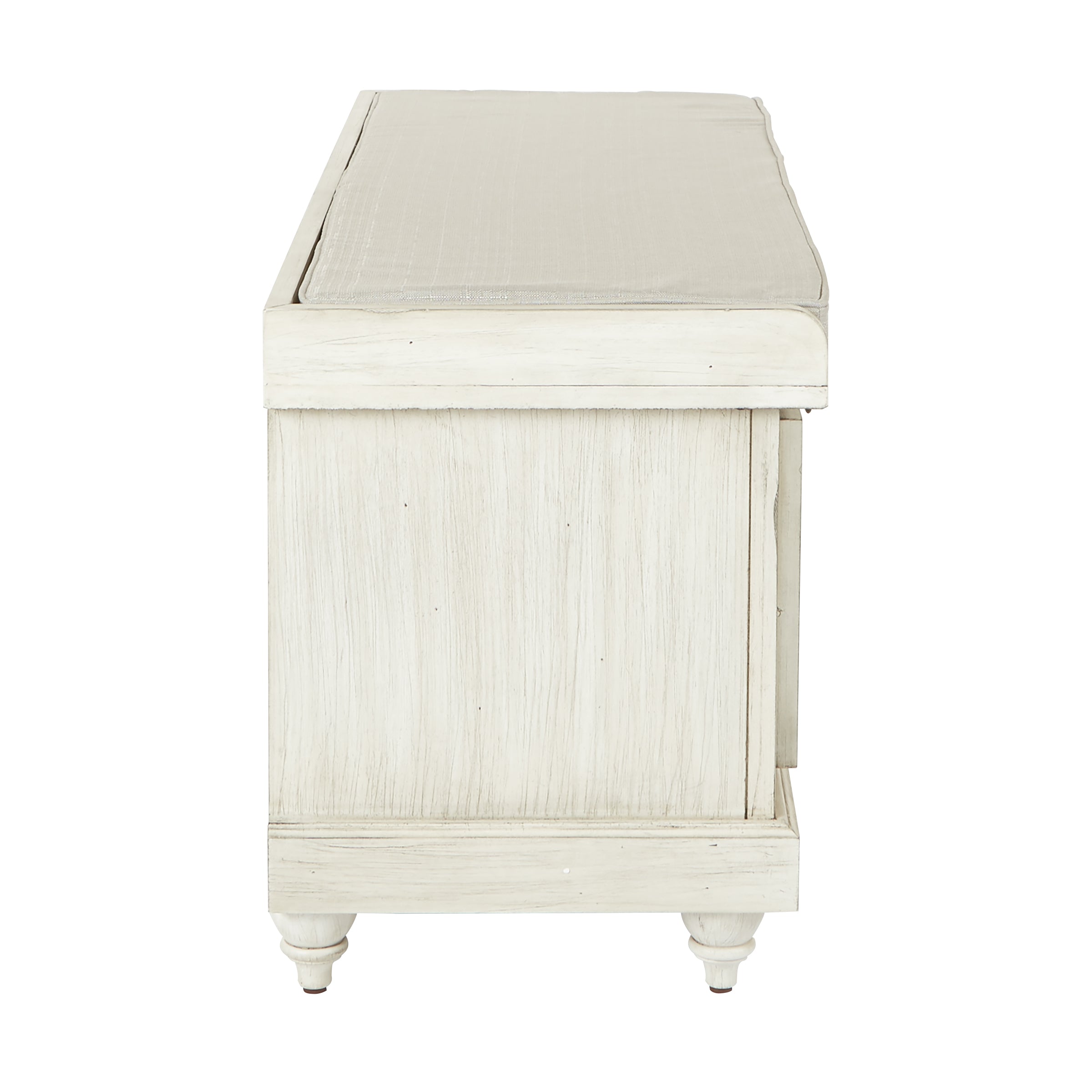 Dover Storage Bench - White Wash