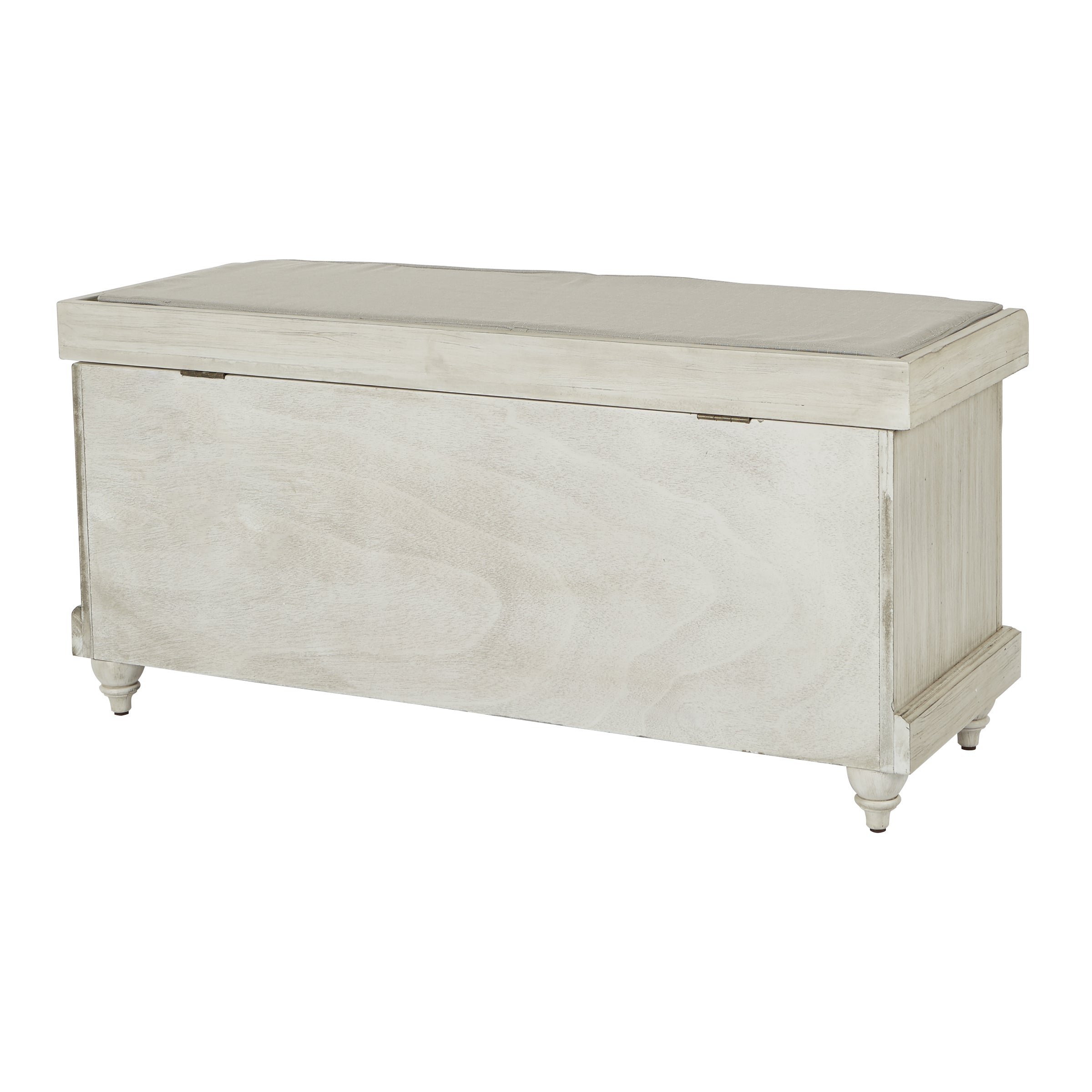 Dover Storage Bench - White Wash