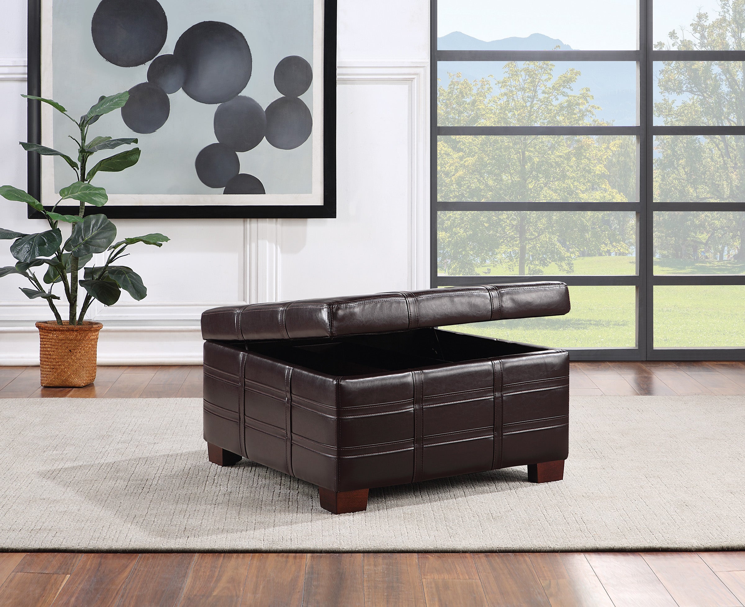 Detour Strap Ottoman - Espresso