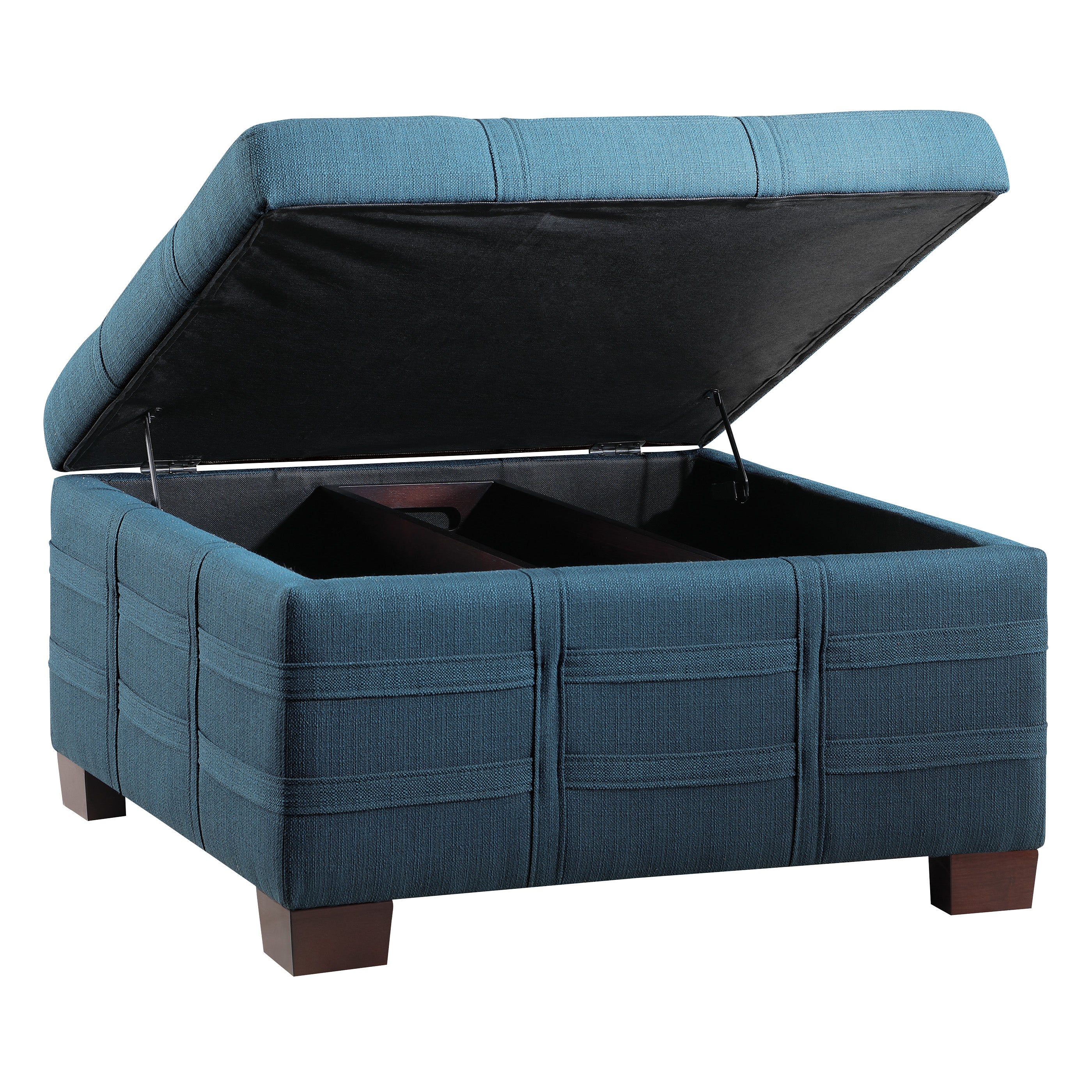 Detour Strap Ottoman - Azure