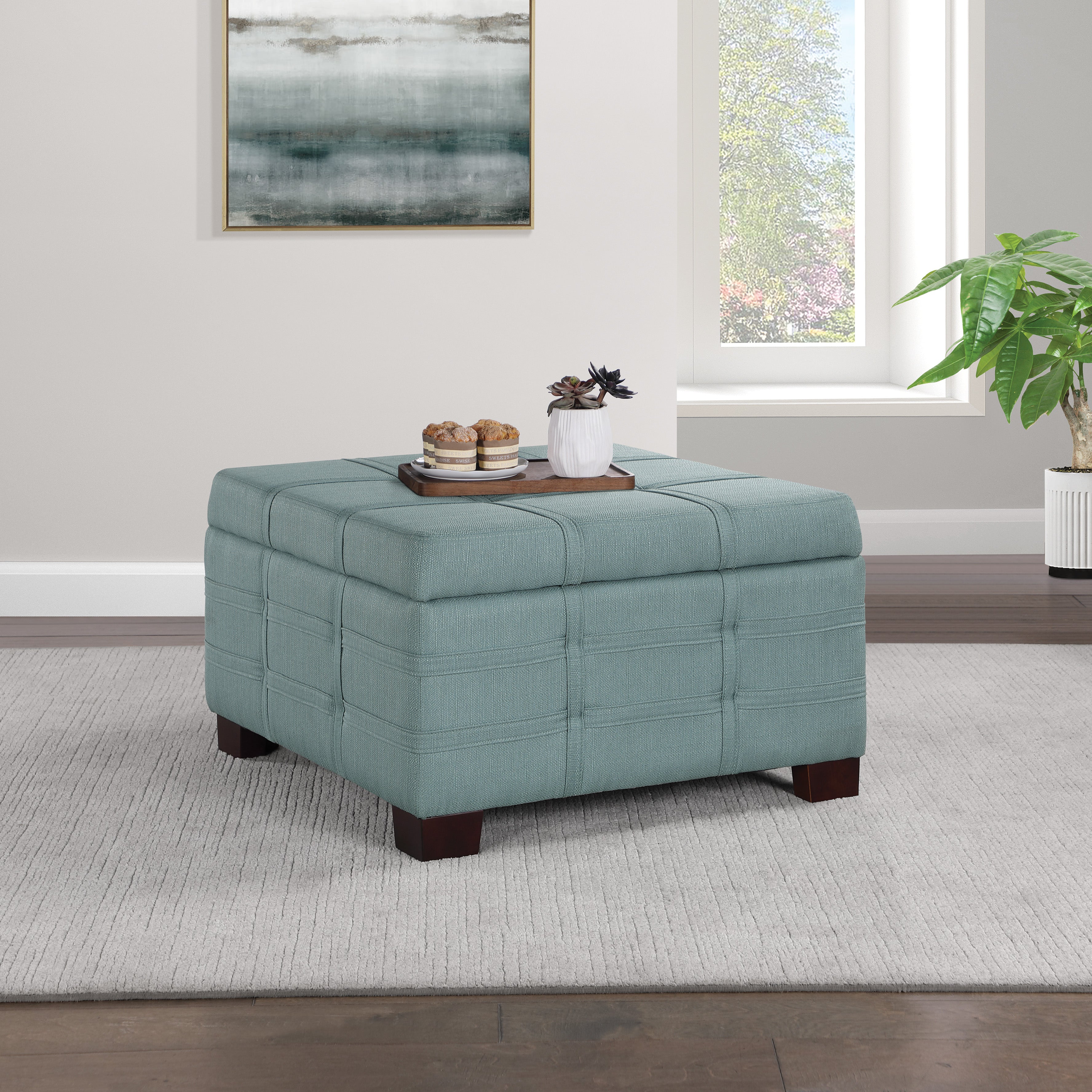 Detour Strap Ottoman - Sea Blue