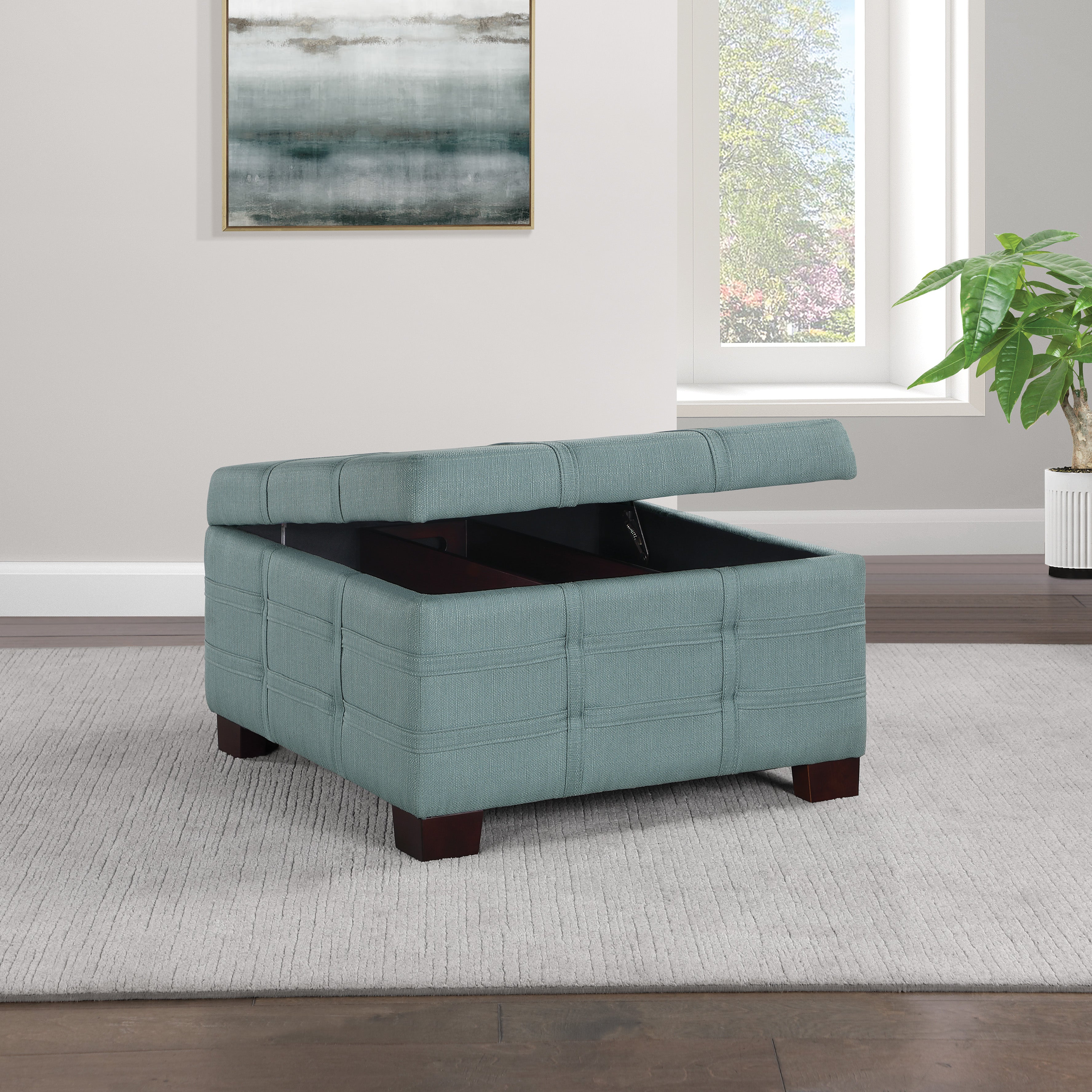 Detour Strap Ottoman - Sea Blue
