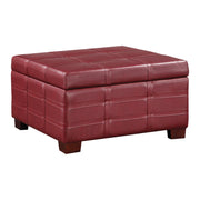 Detour Strap Ottoman - Crimson Red