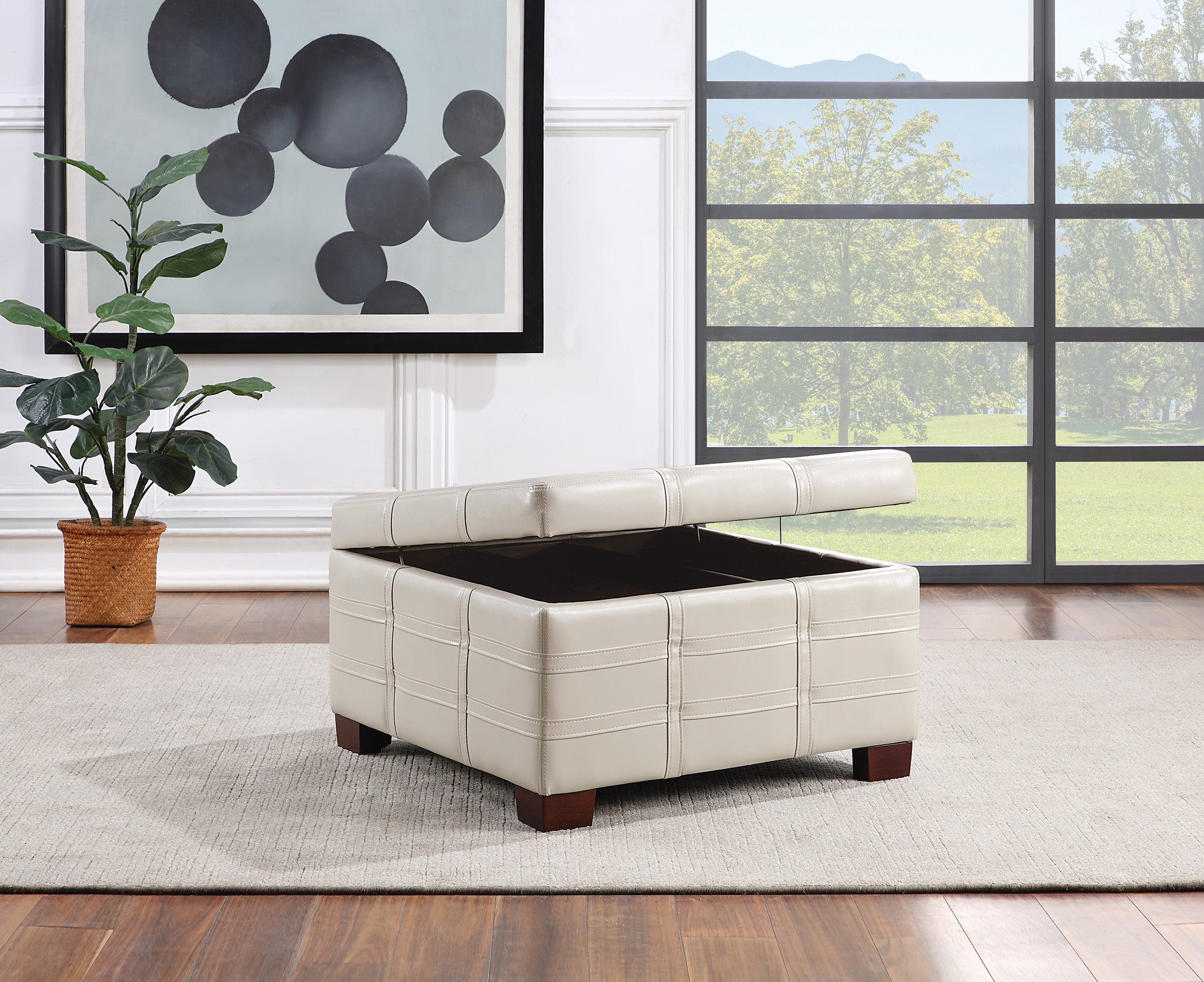Detour Strap Ottoman - Cream