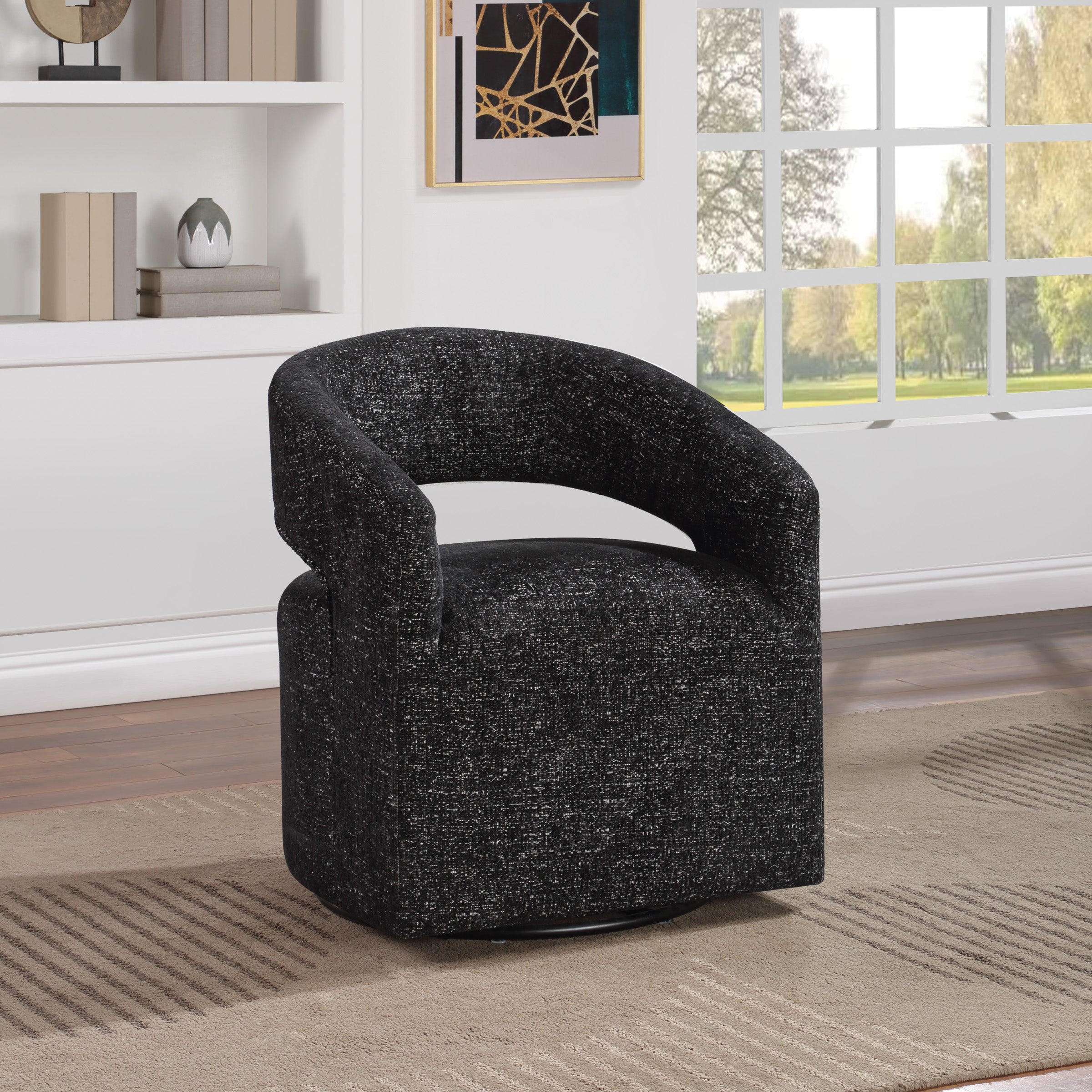 Devin Swivel Chair - Midnight