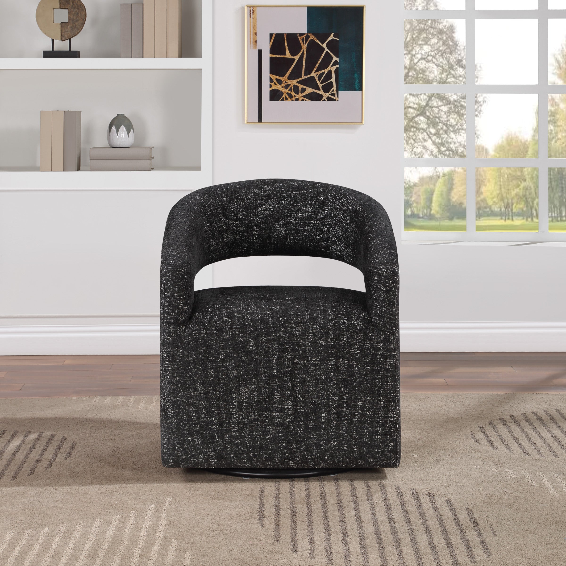 Devin Swivel Chair - Midnight