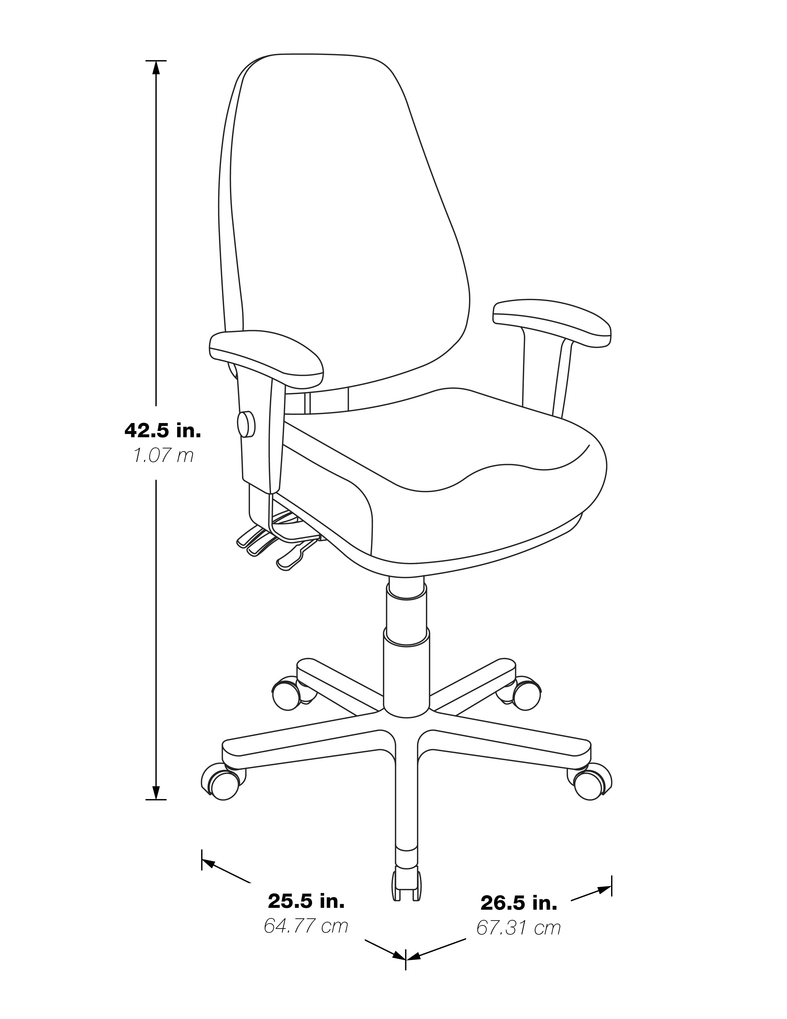 Professional Ergo High Back Chair - Dillon Black