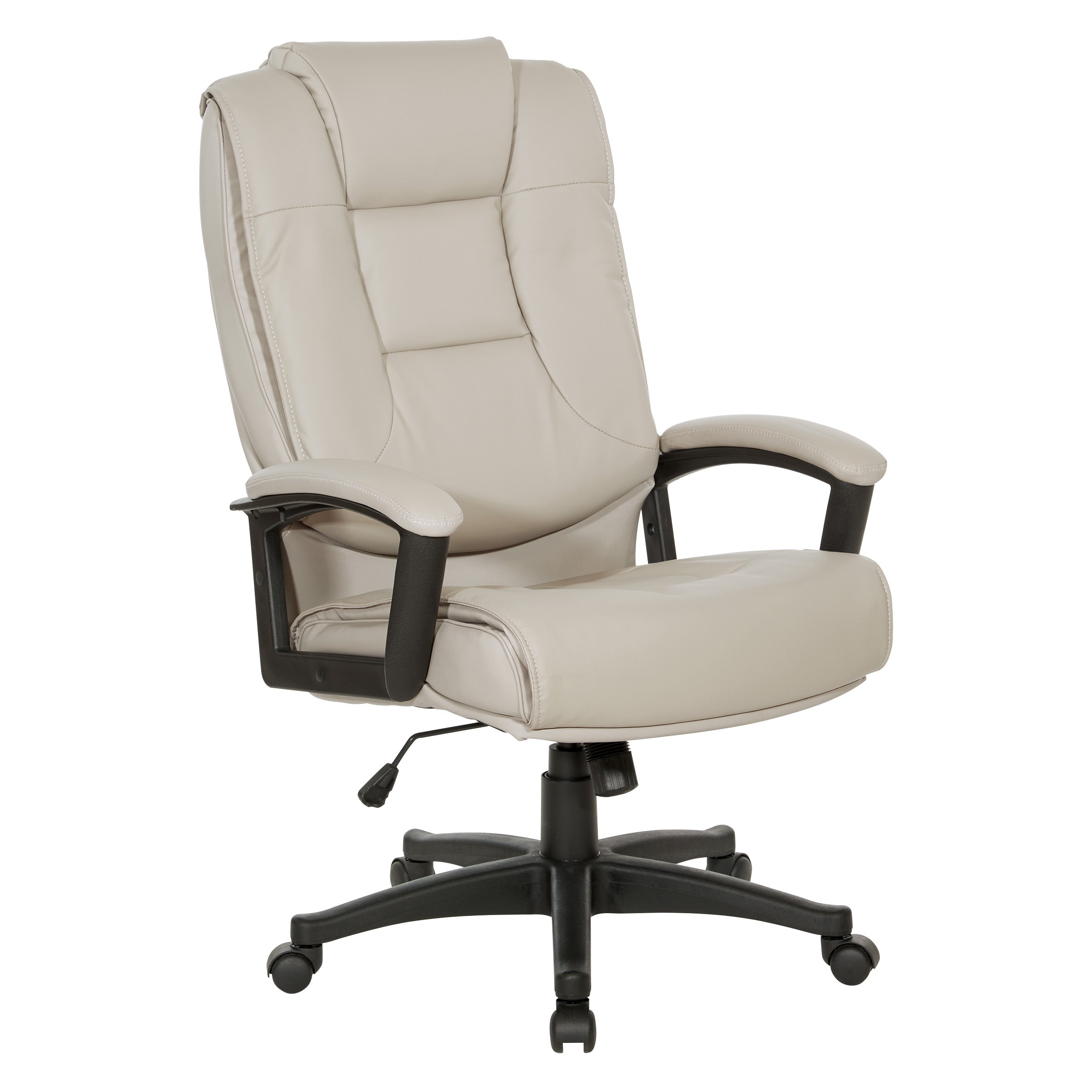 High Back Bonded Lthr Chair - Taupe