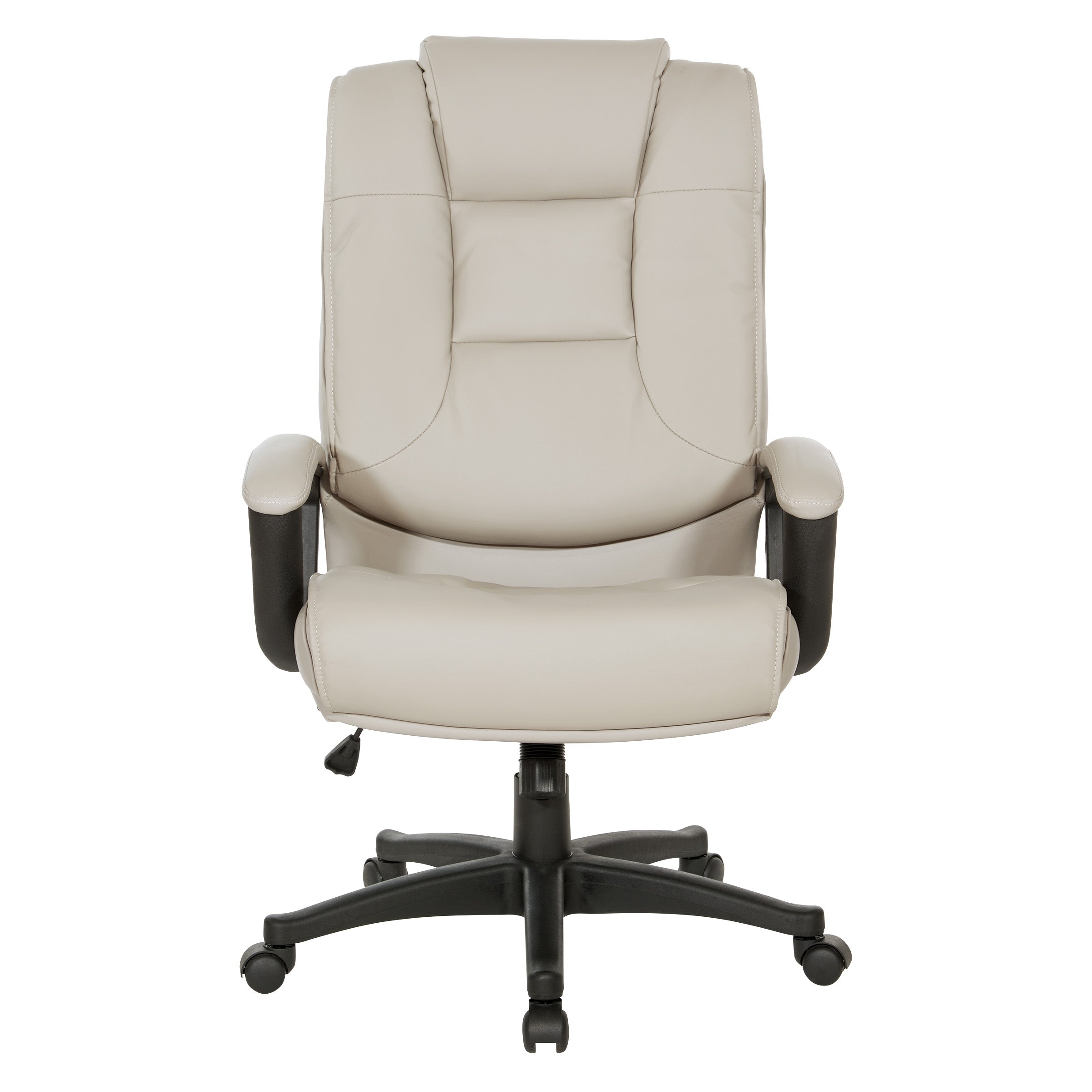 High Back Bonded Lthr Chair - Taupe