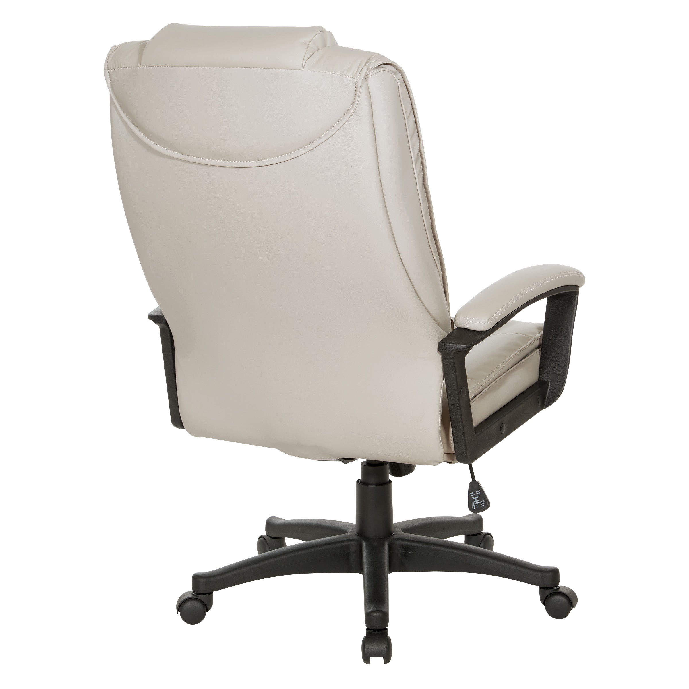 High Back Bonded Lthr Chair - Taupe