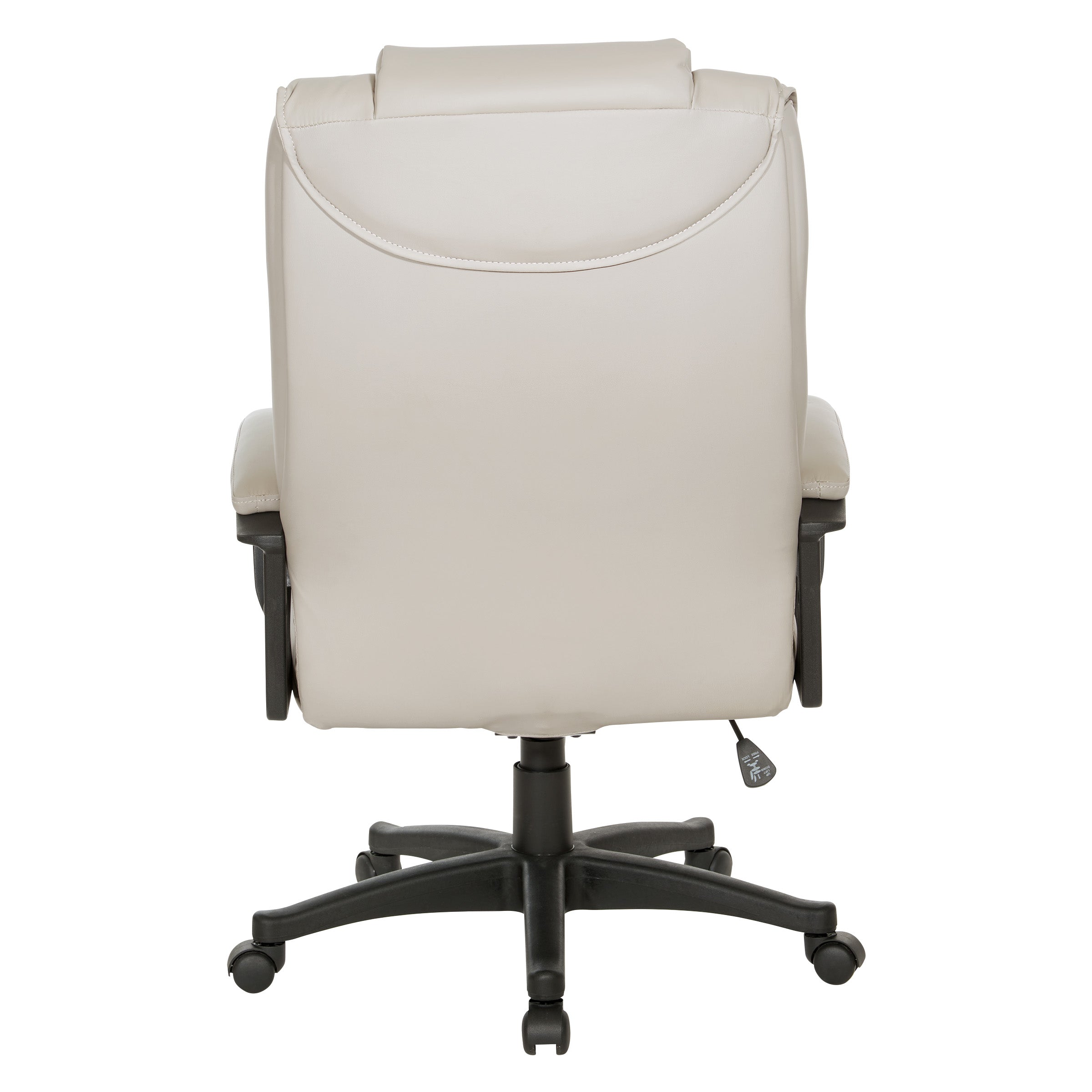 High Back Bonded Lthr Chair - Taupe