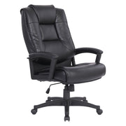 High Back Bonded Lthr Chair - Black