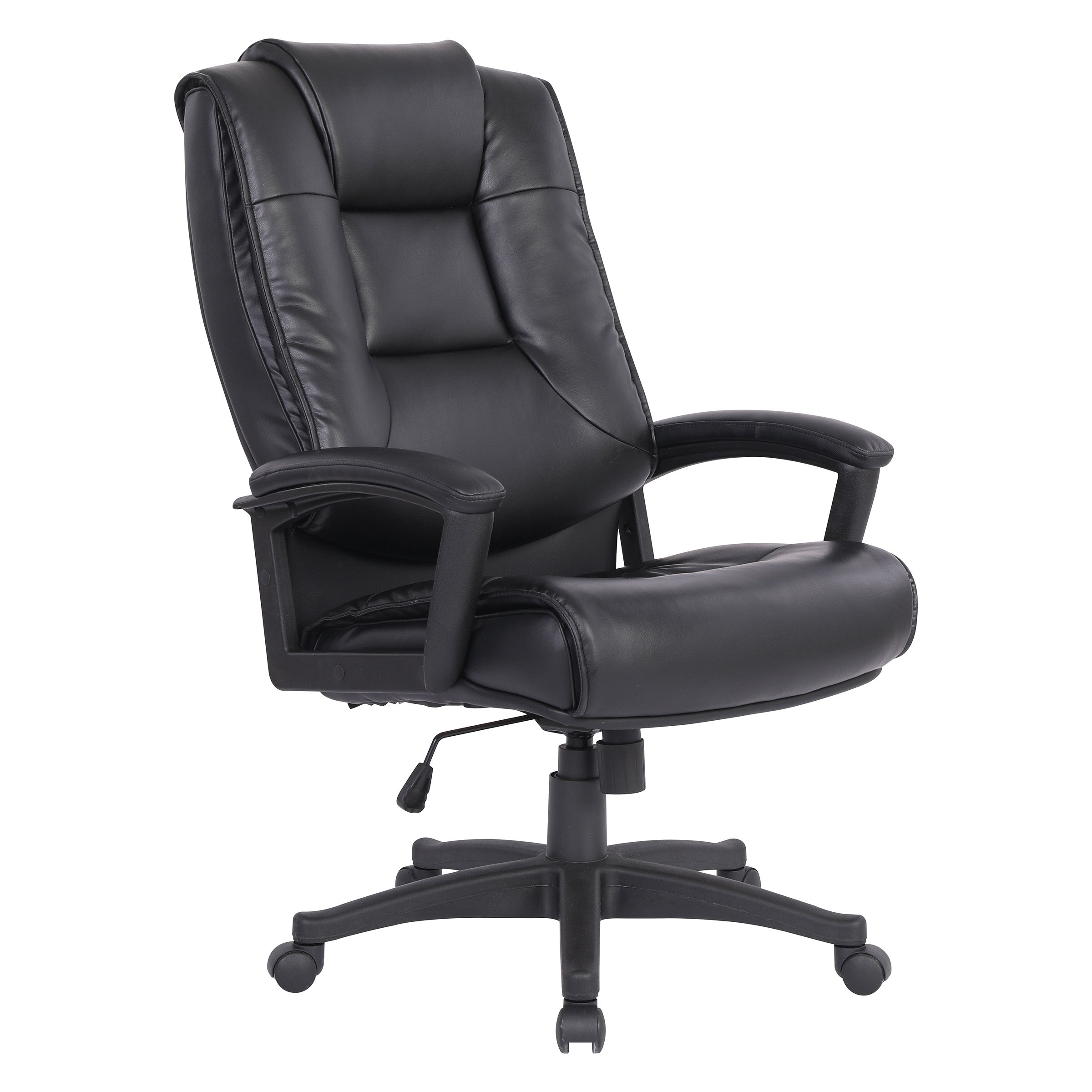 High Back Bonded Lthr Chair - Black