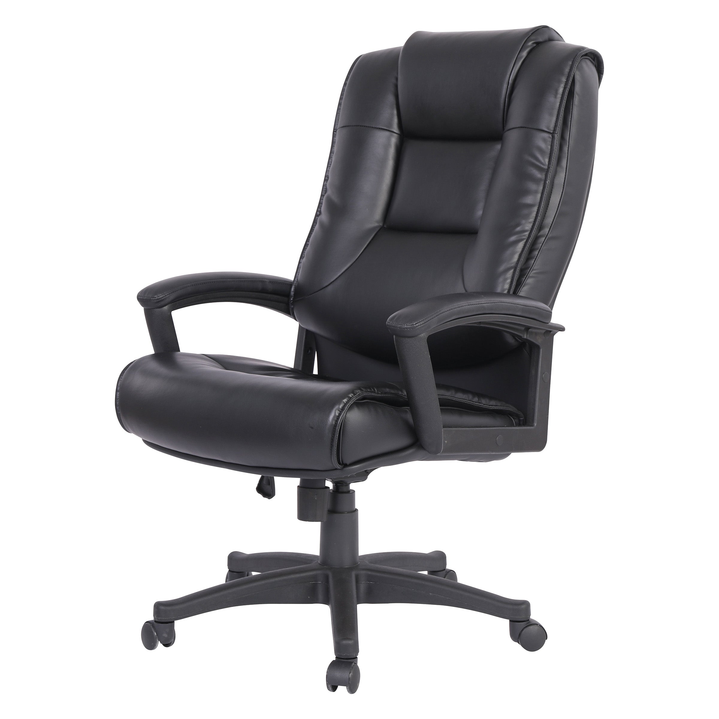 High Back Bonded Lthr Chair - Black