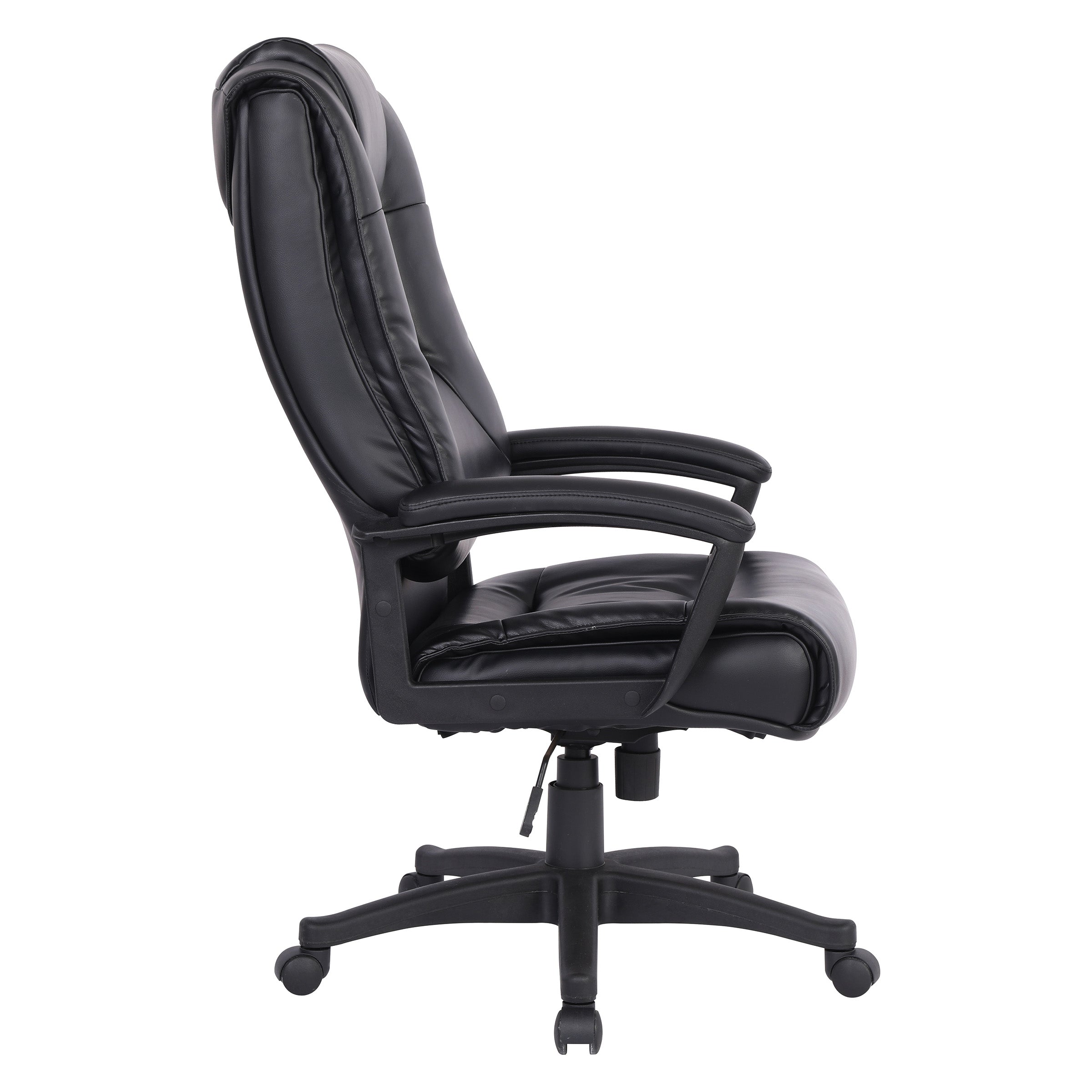 High Back Bonded Lthr Chair - Black