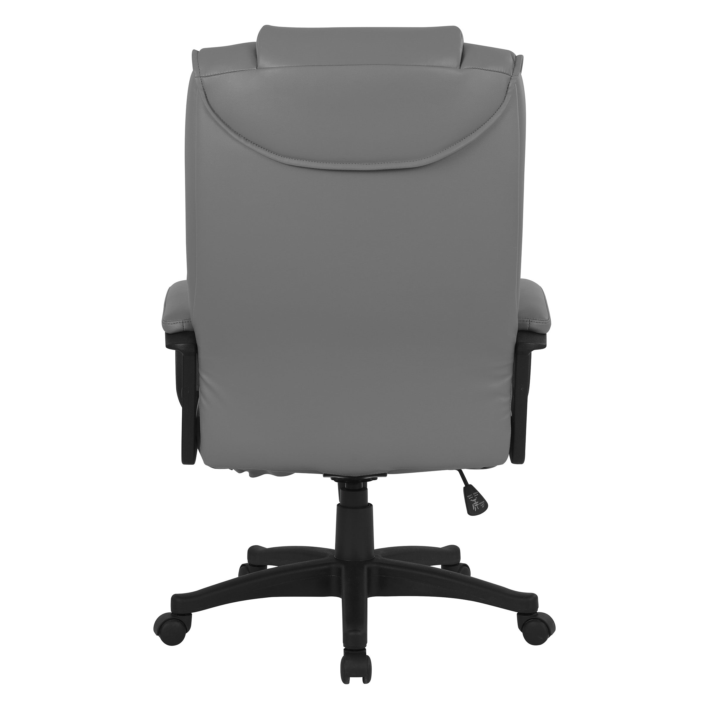 High Back Bonded Lthr Chair - Charcoal