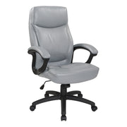 Executive High Back Bonded Leather Chair - Charcoal Grey