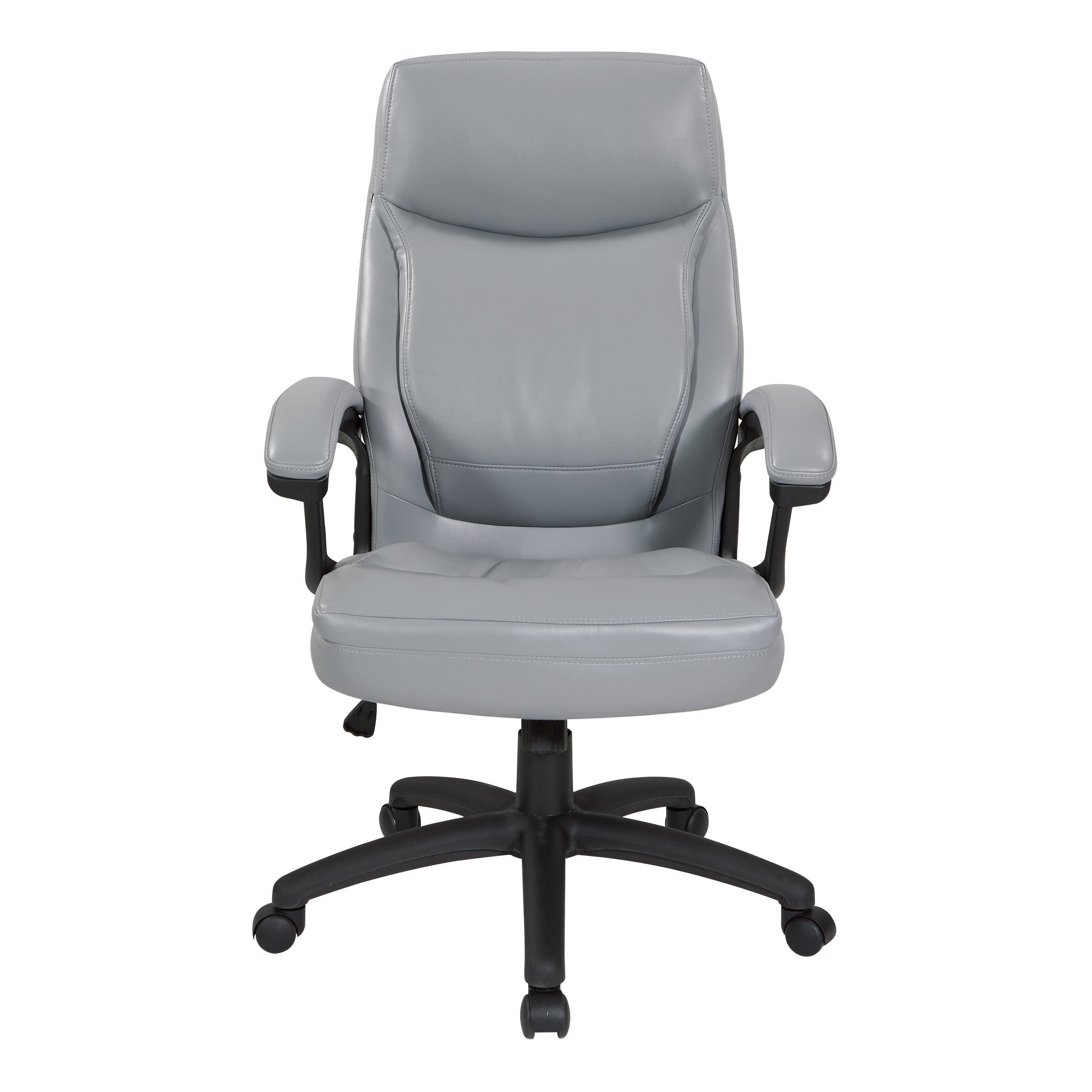 Executive High Back Bonded Leather Chair - Charcoal Grey