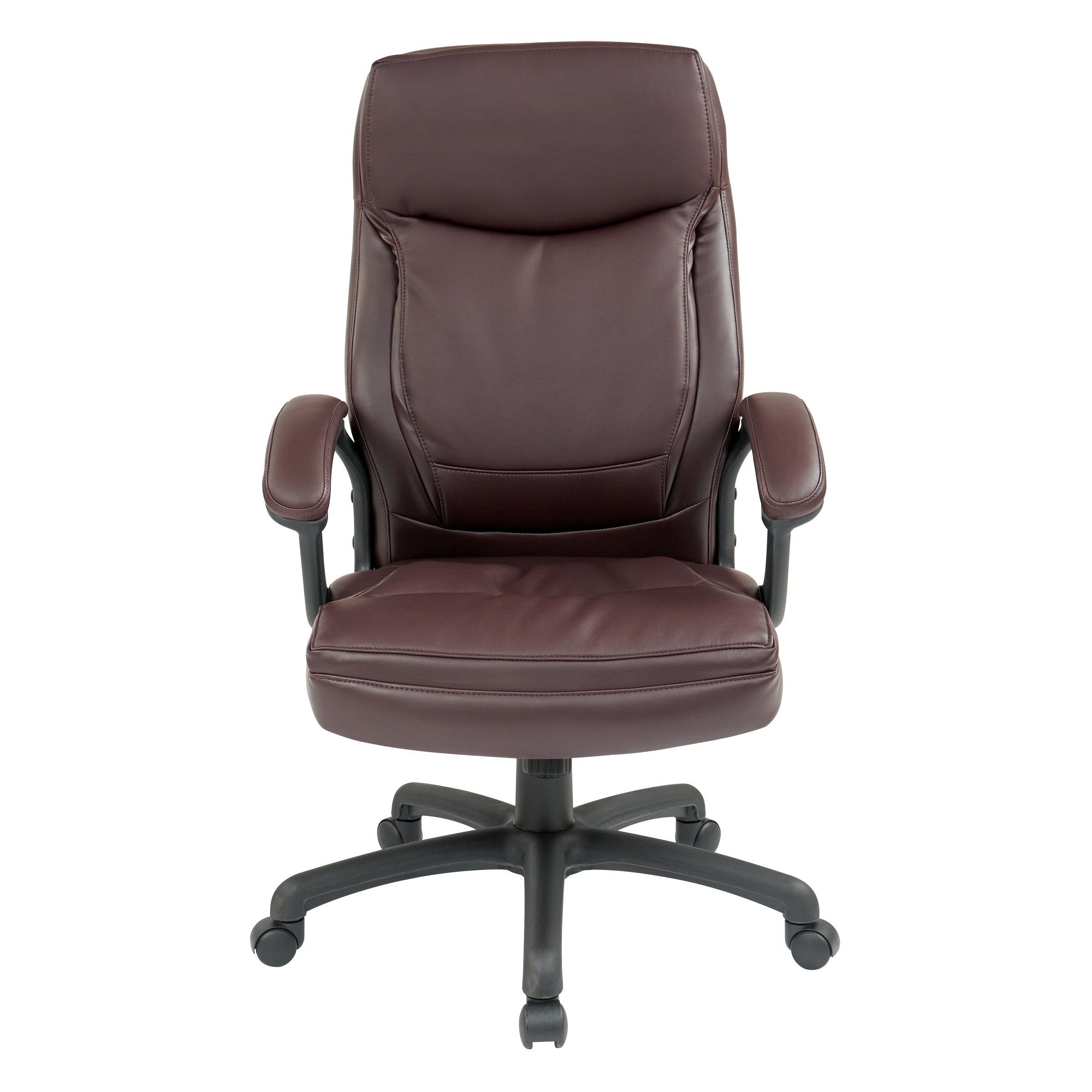 Executive High Back Bonded Leather Chair - Burgundy