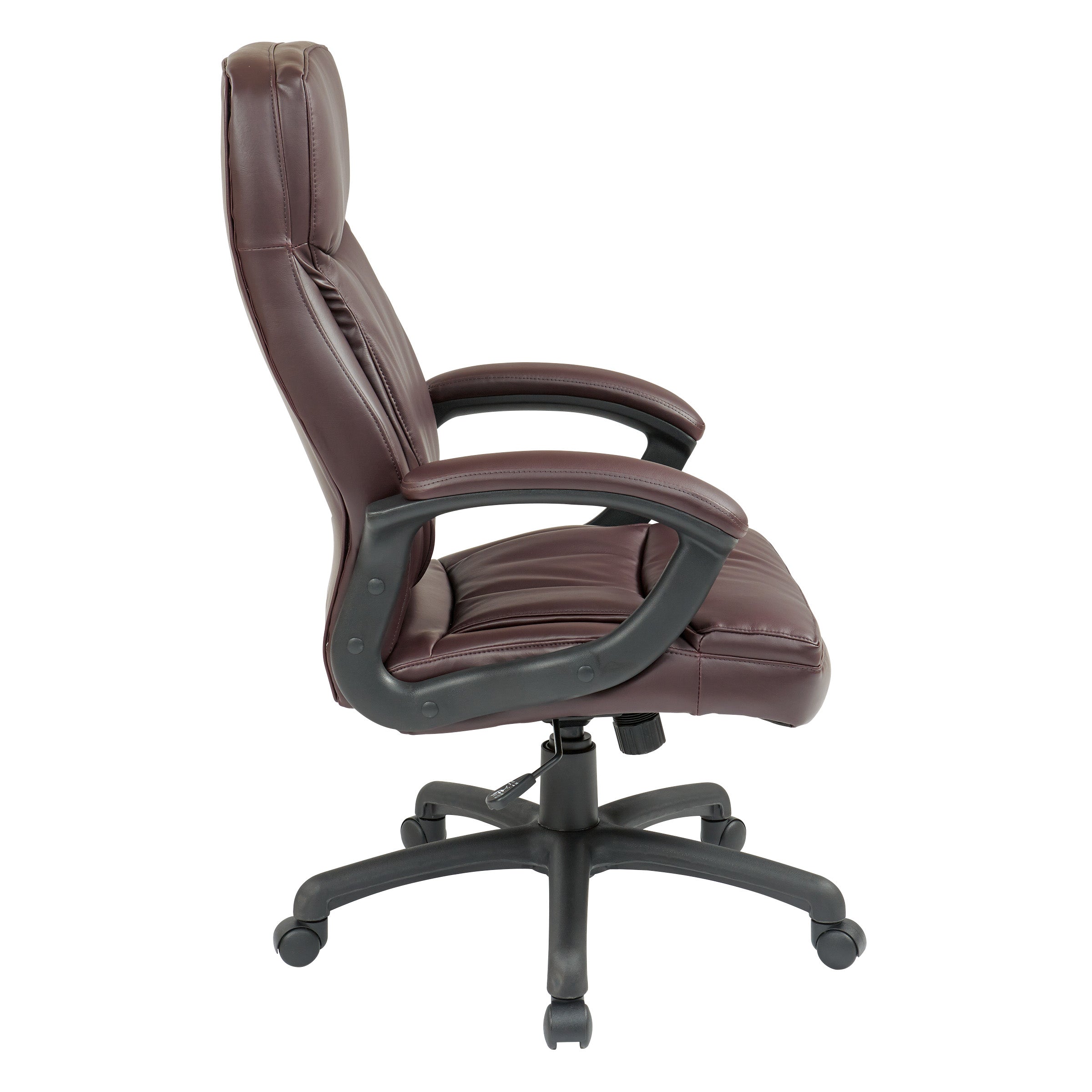 Executive High Back Bonded Leather Chair - Burgundy