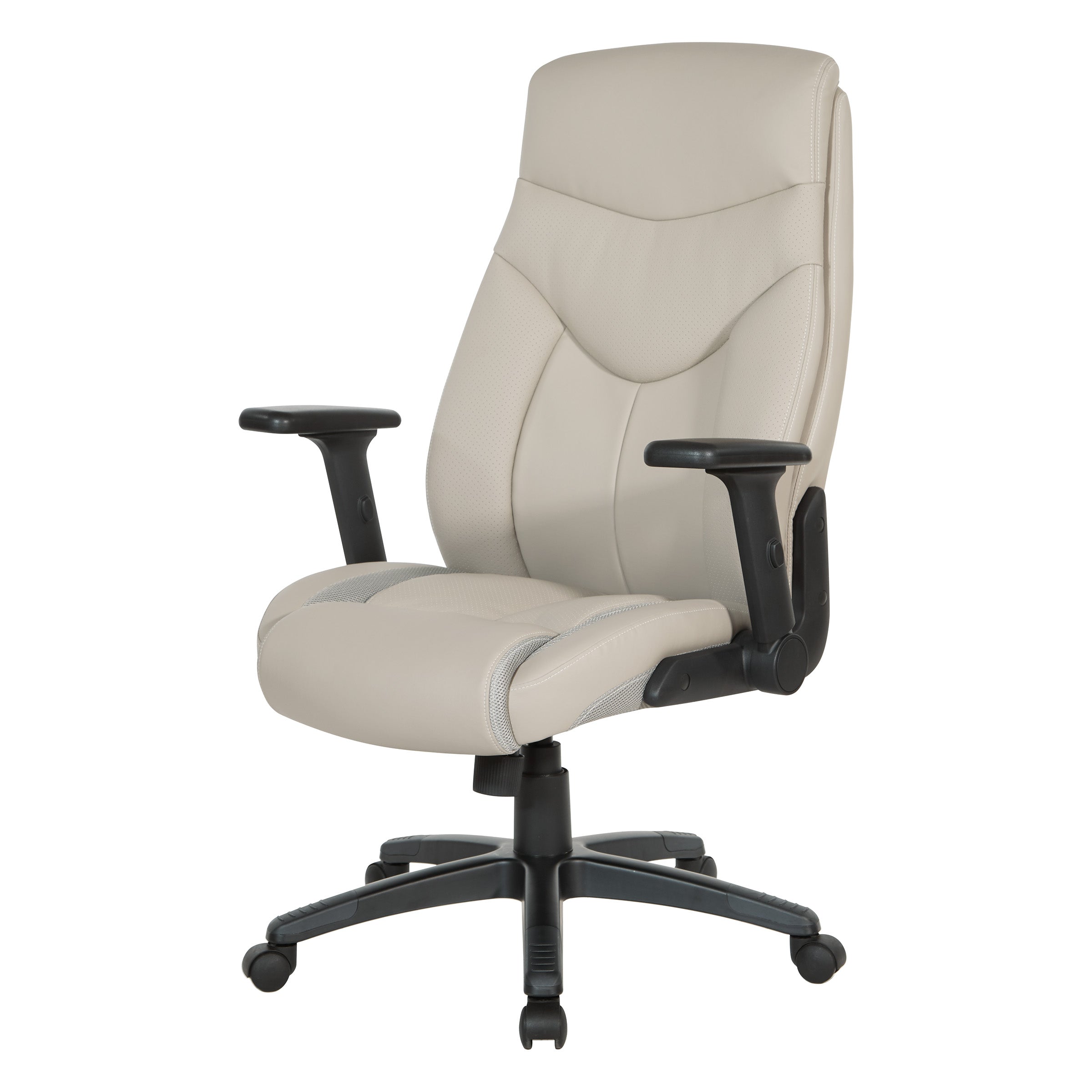 Exec Bonded Lthr Office Chair - Taupe