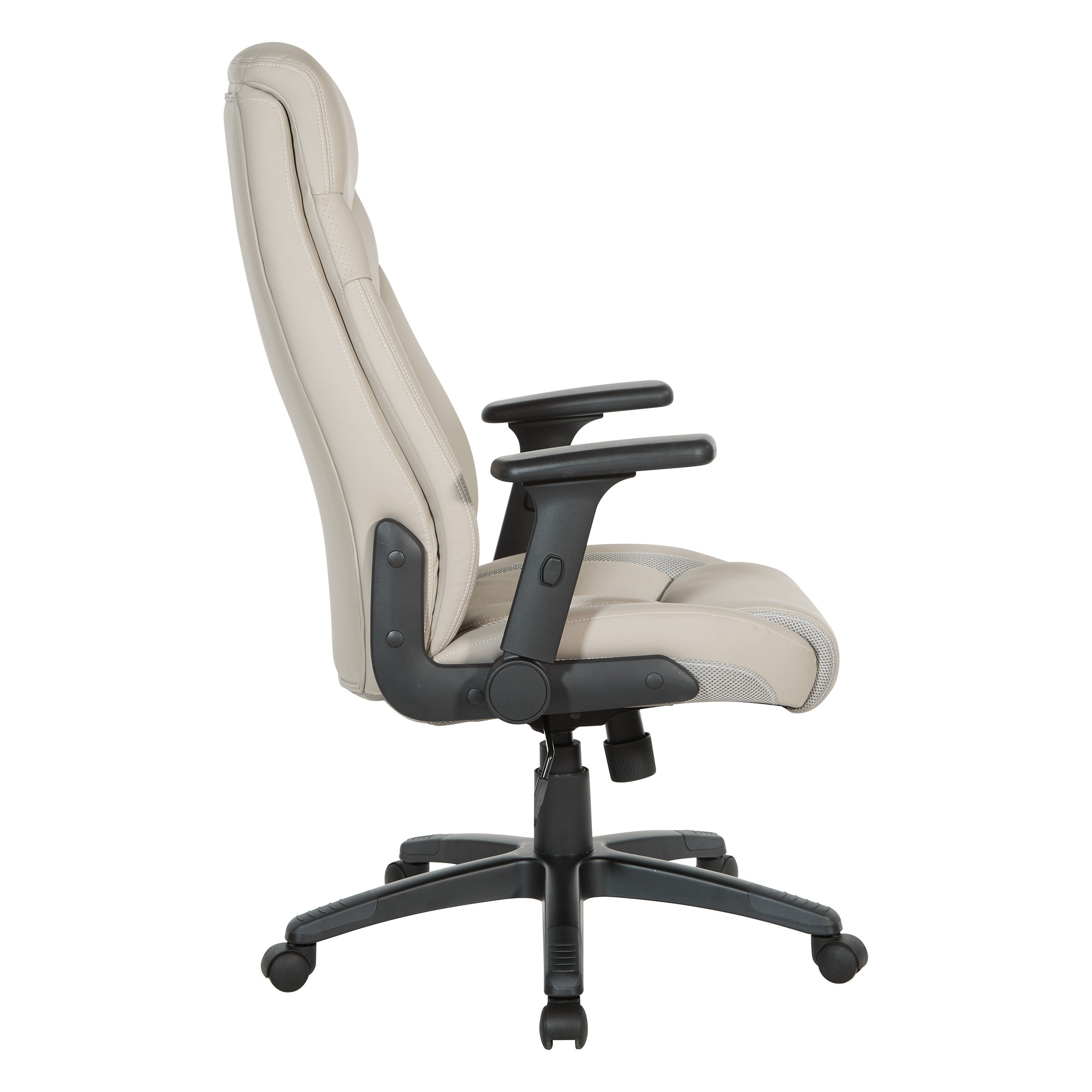 Exec Bonded Lthr Office Chair - Taupe