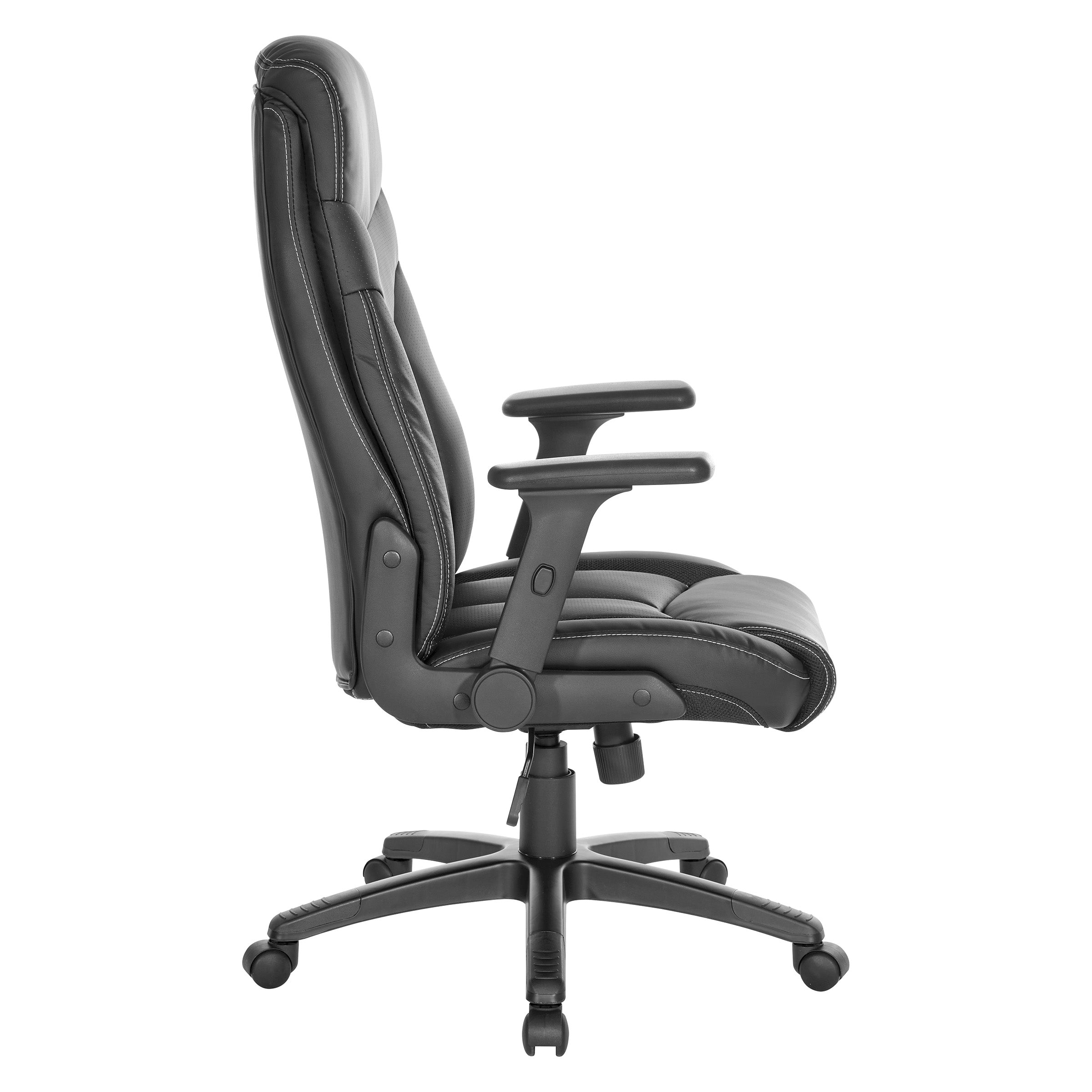 Exec Bonded Lthr Office Chair - Black