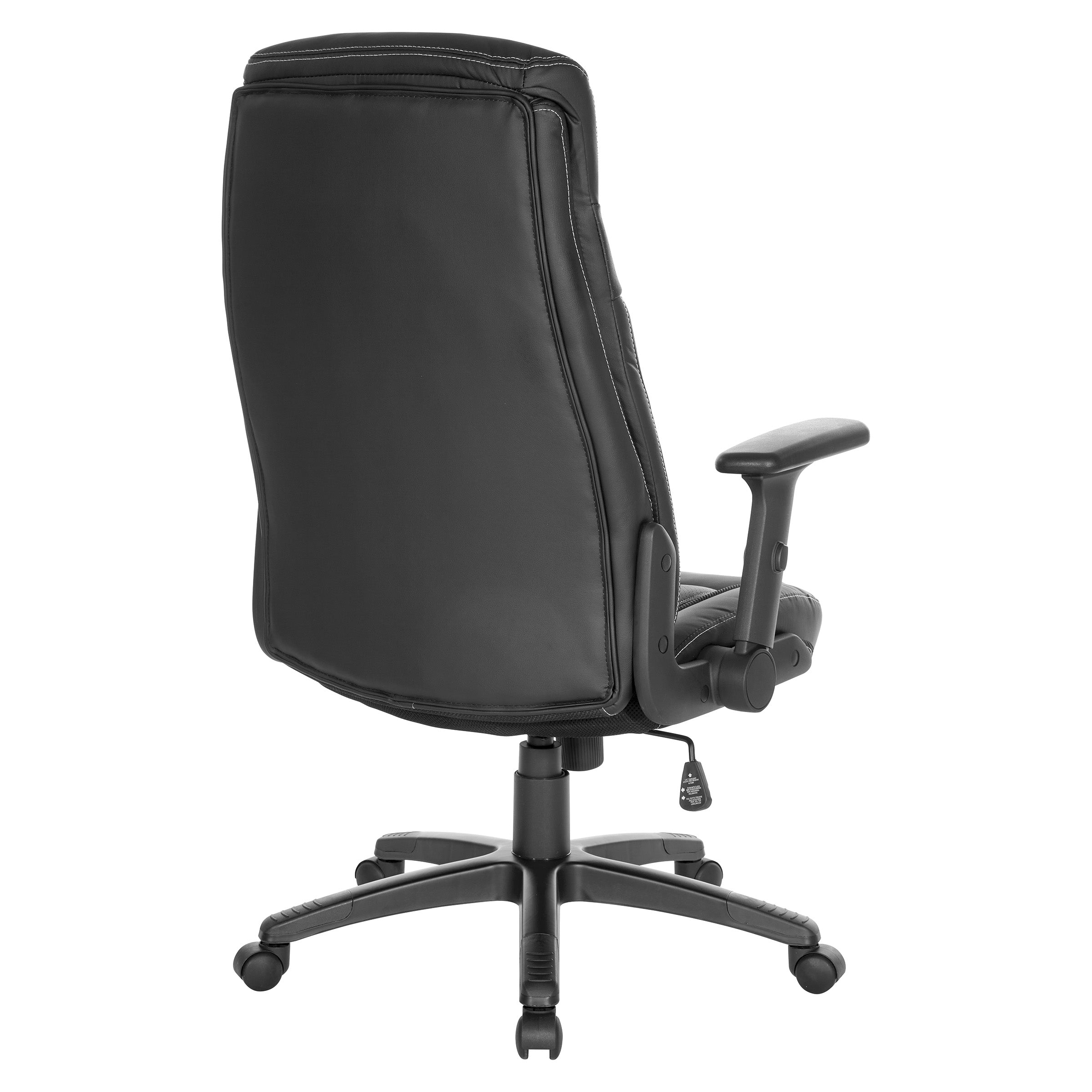 Exec Bonded Lthr Office Chair - Black